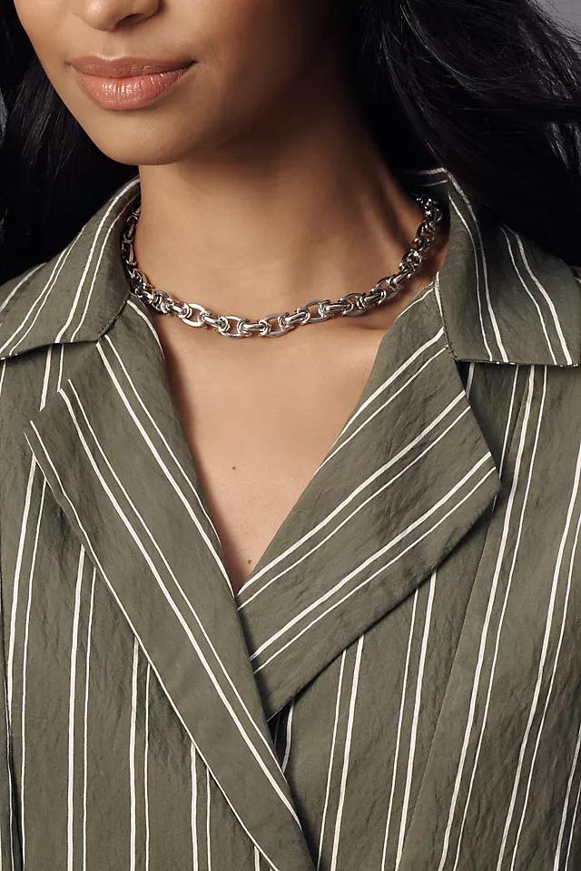 The Dylon Short-Sleeve Wide-Placket Top: Striped Edition Product Image