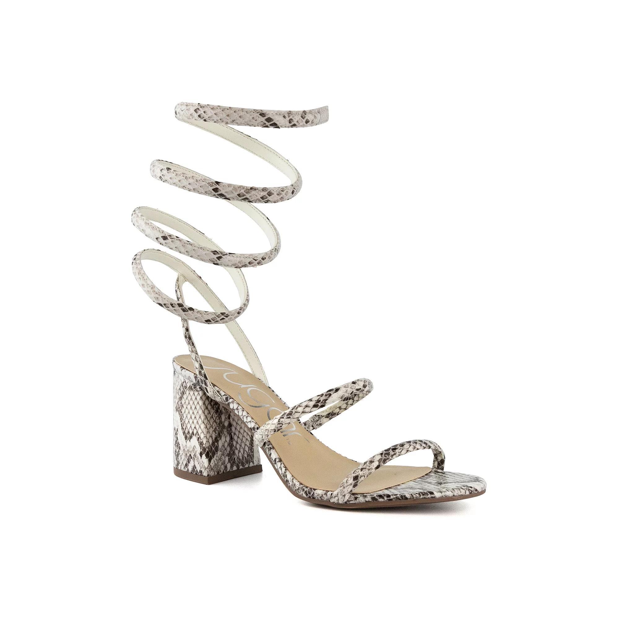 sugar Belleza Women's Block Heel Sandals, Size: 8.5, Off White Product Image