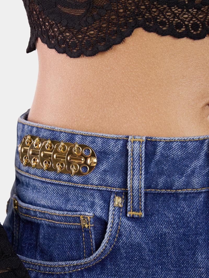 BAGGY JEANS IN DARK WASHED DENIM Product Image