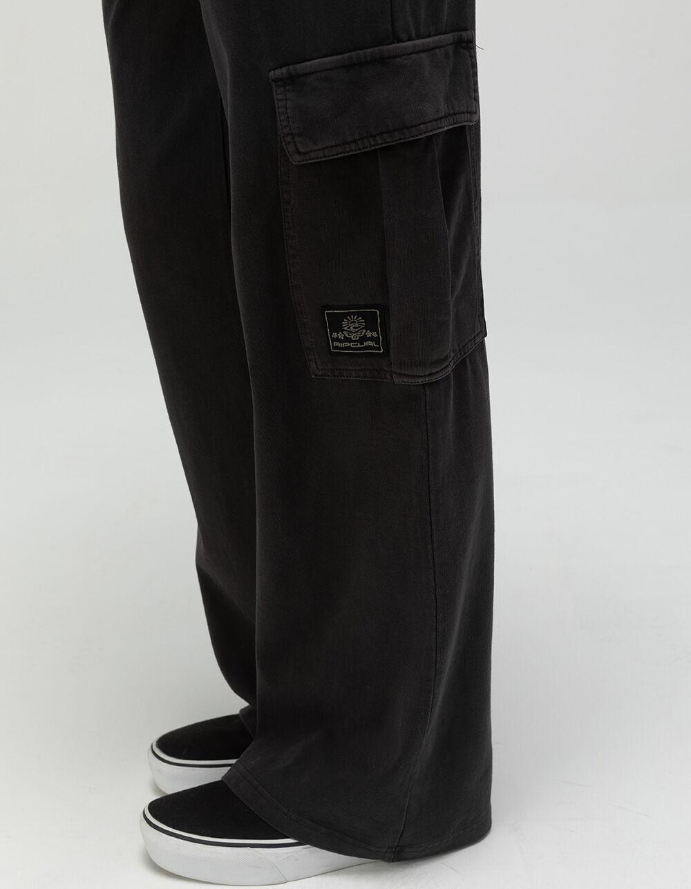RIP CURL Block Party Track Womens Cargo Pants - BLACK Product Image