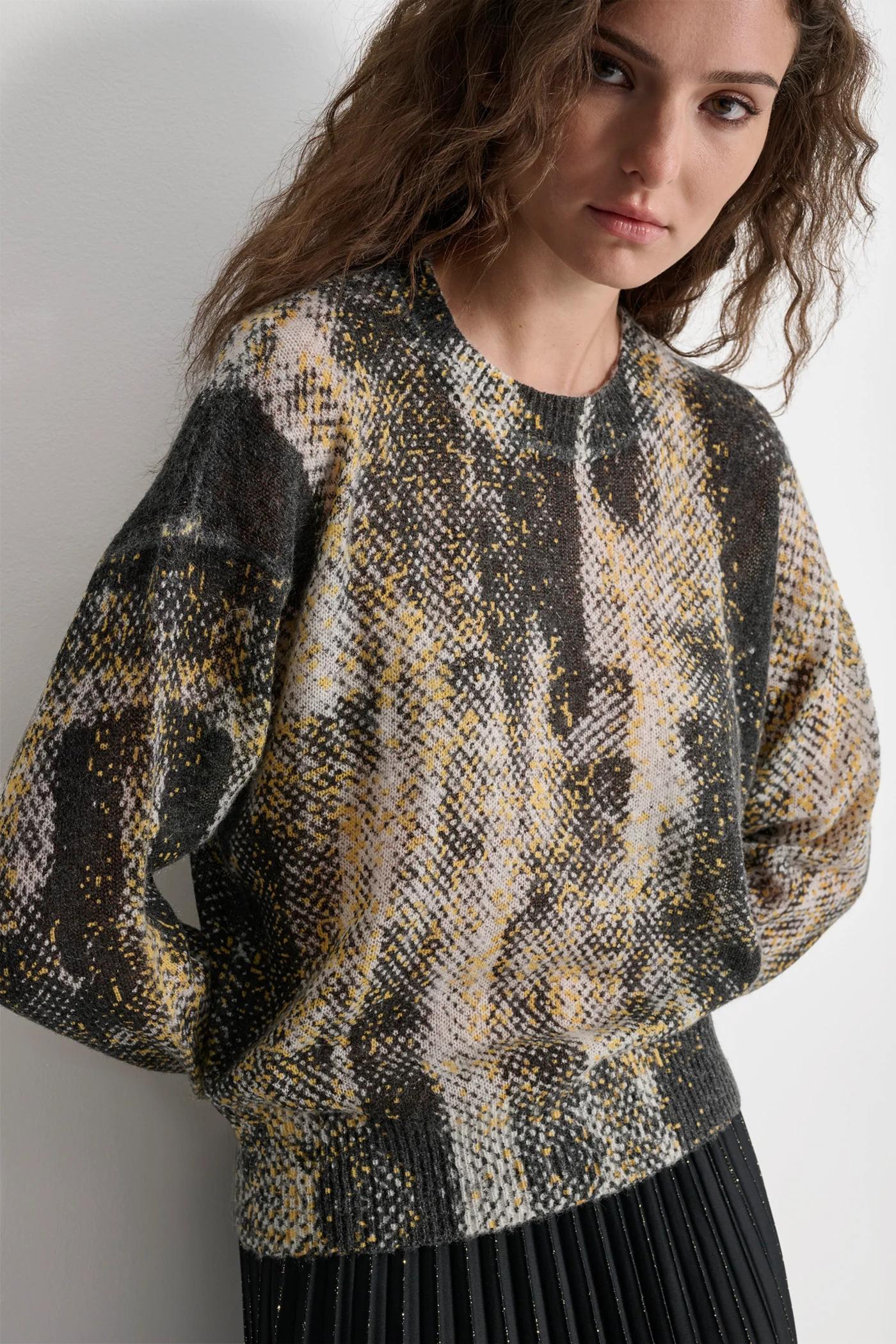 BRUSHED PRINTED SWEATER Product Image