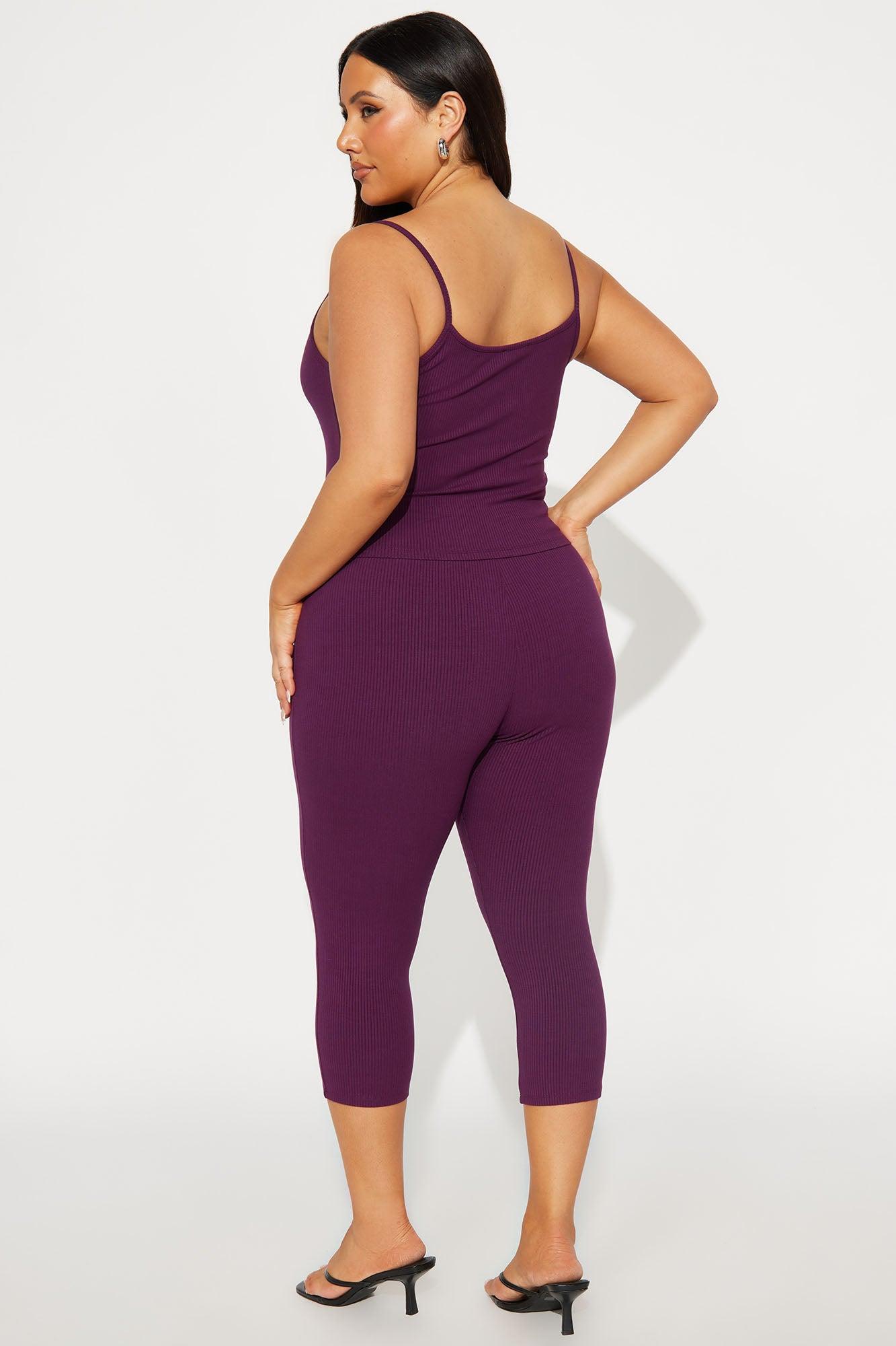 Stirling Snatched Capri Pant Set - Plum Product Image