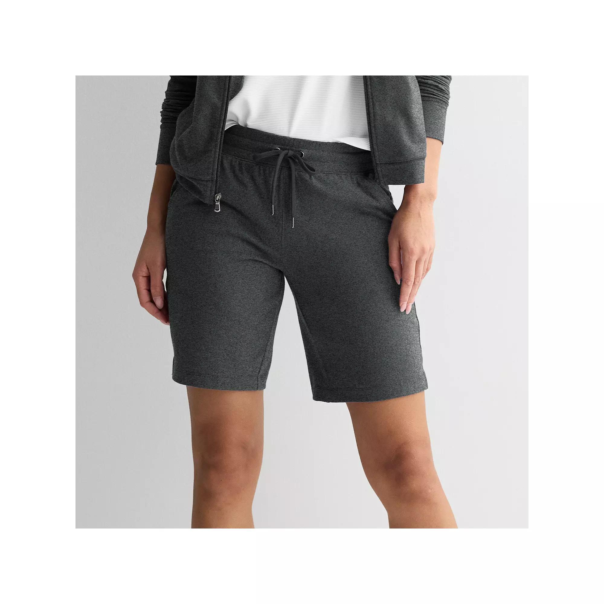 Women's Tek Gear® Essential Bermuda Shorts, Size: Medium, Medium Ink Grey Product Image