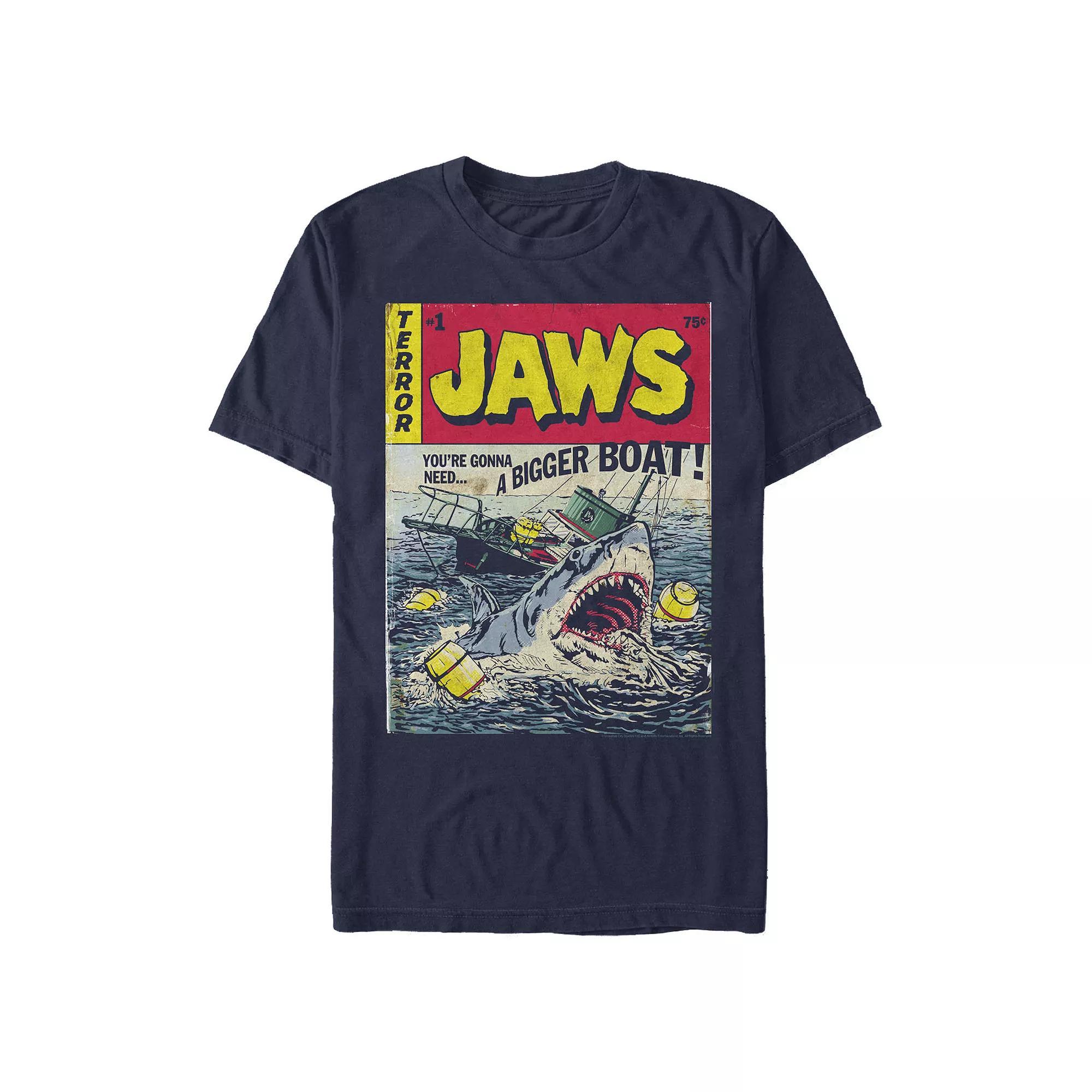 Men's Jaws Comic Book Cover Graphic Tee, Size: XS, Royal Product Image