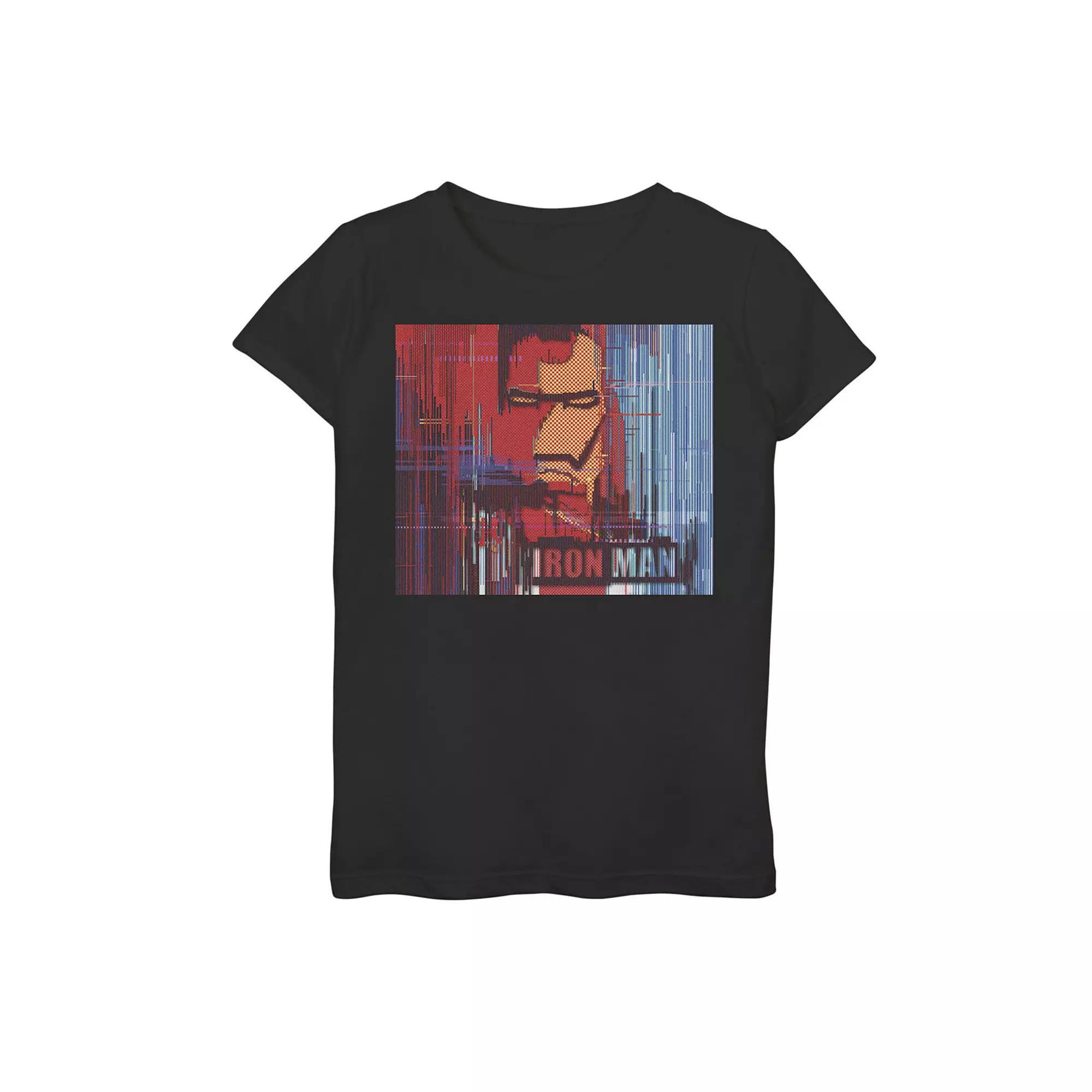 Girls 7-16 Marvel Iron Man Glitched Poster Tee, Girls Product Image