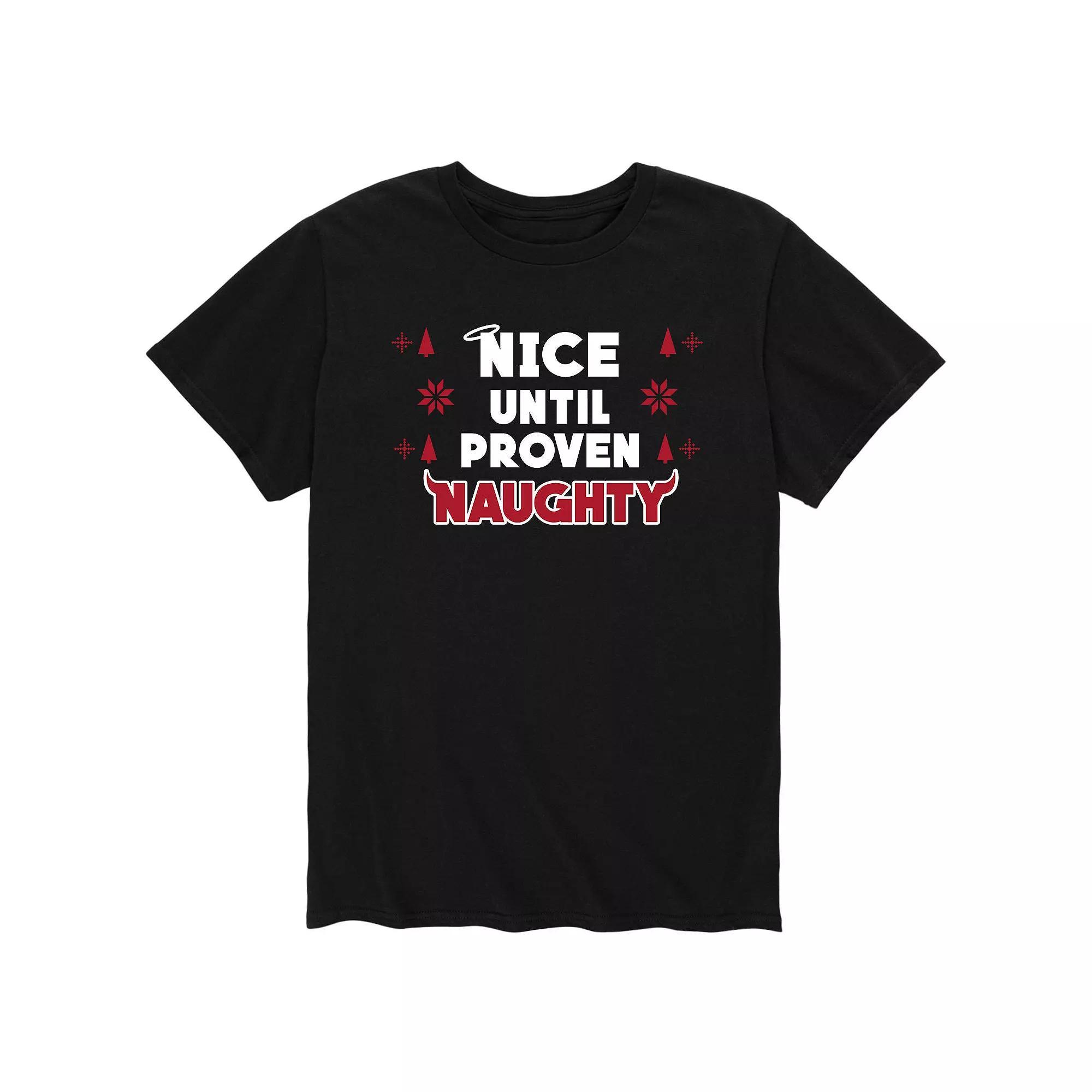 Mens Nice Until Proven Naughty Graphic Tee Product Image
