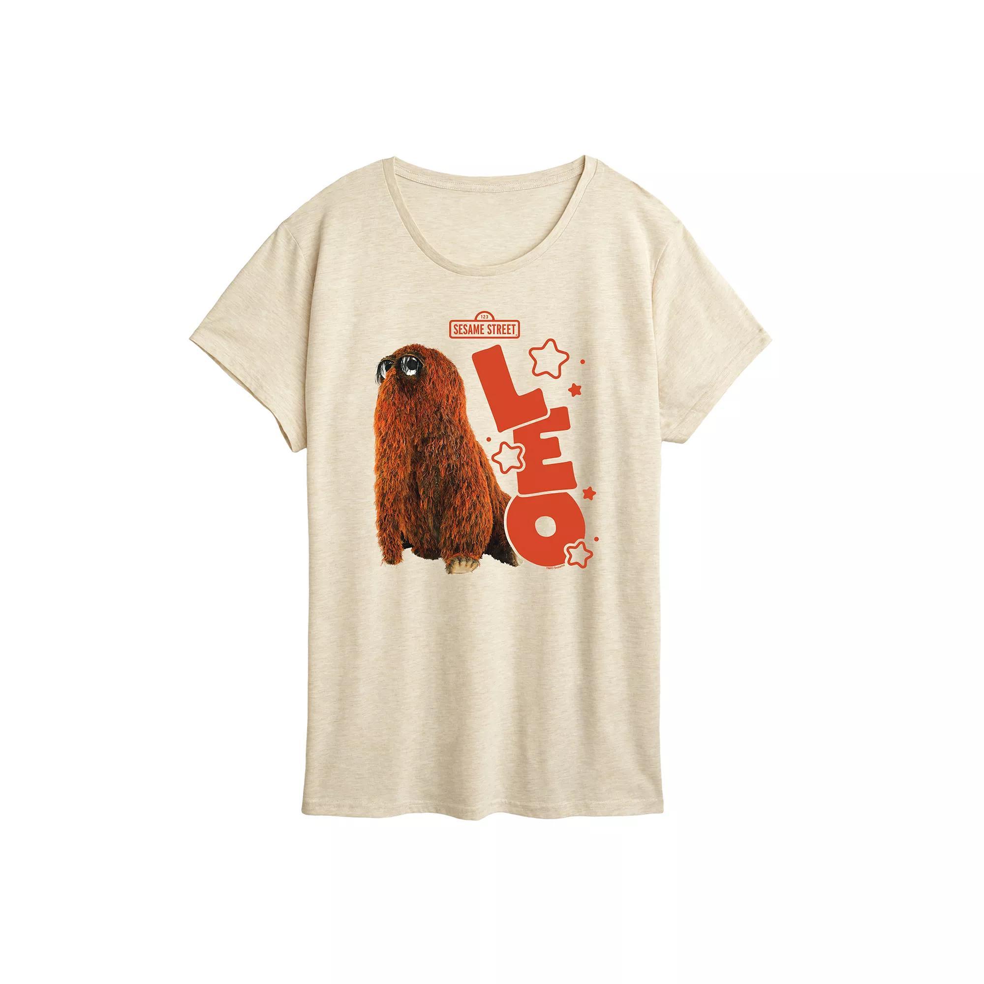 Womens Sesame Street Mr. Snuffleupagus Leo Graphic Tee Product Image