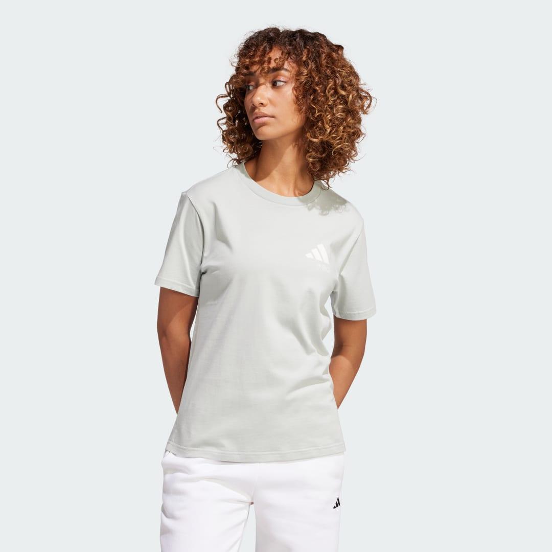 adidas Lounge Verbiage Graphic Tee Wonder Silver 2XL Womens Product Image