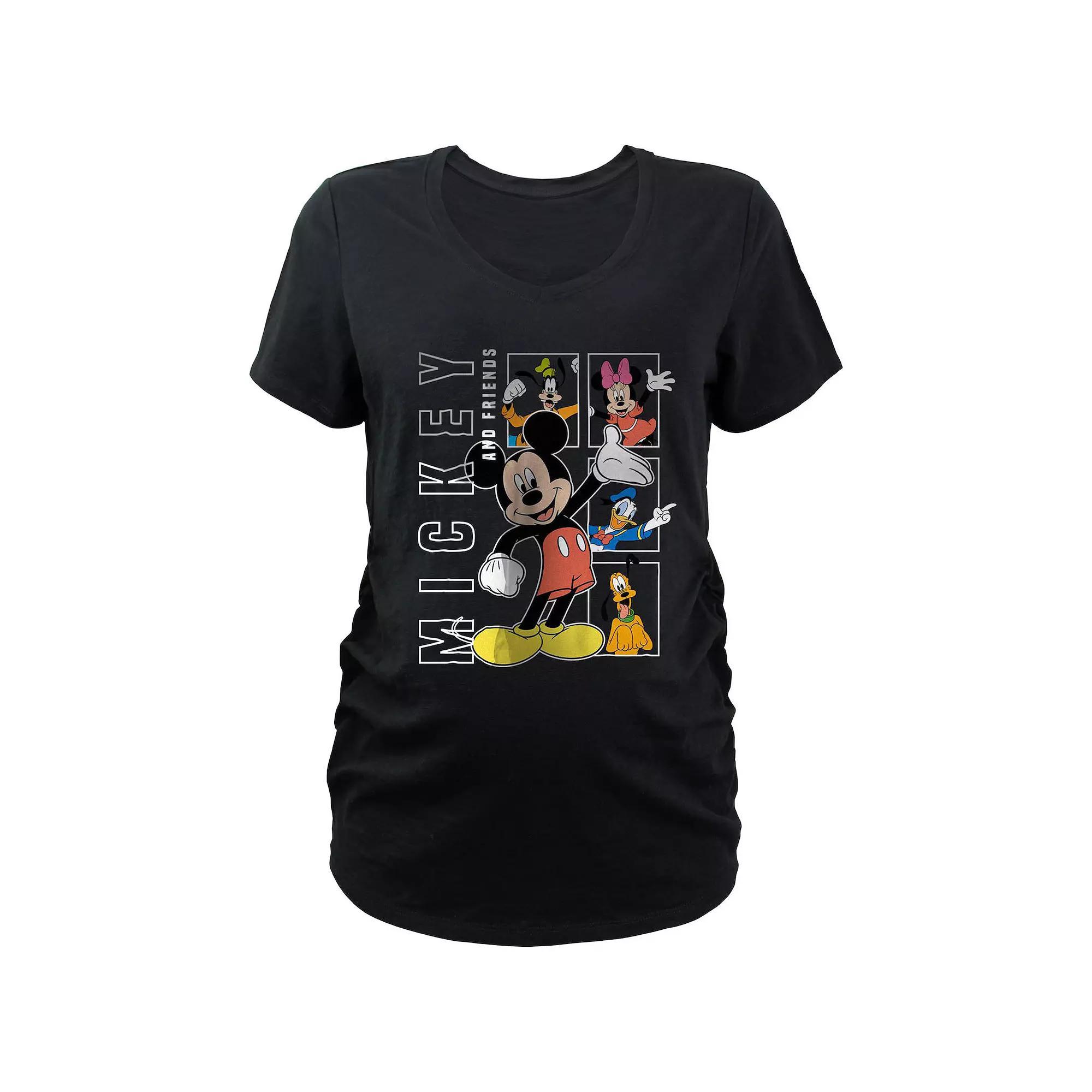 Disney's Mickey Mouse And Friends Maternity Graphic Tee, Women's, Size: XL-Mat, Black Product Image