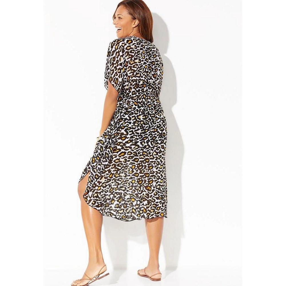 Swimsuits for All Women's Plus Size Ariana V-Neck Cover Up Caftan Product Image