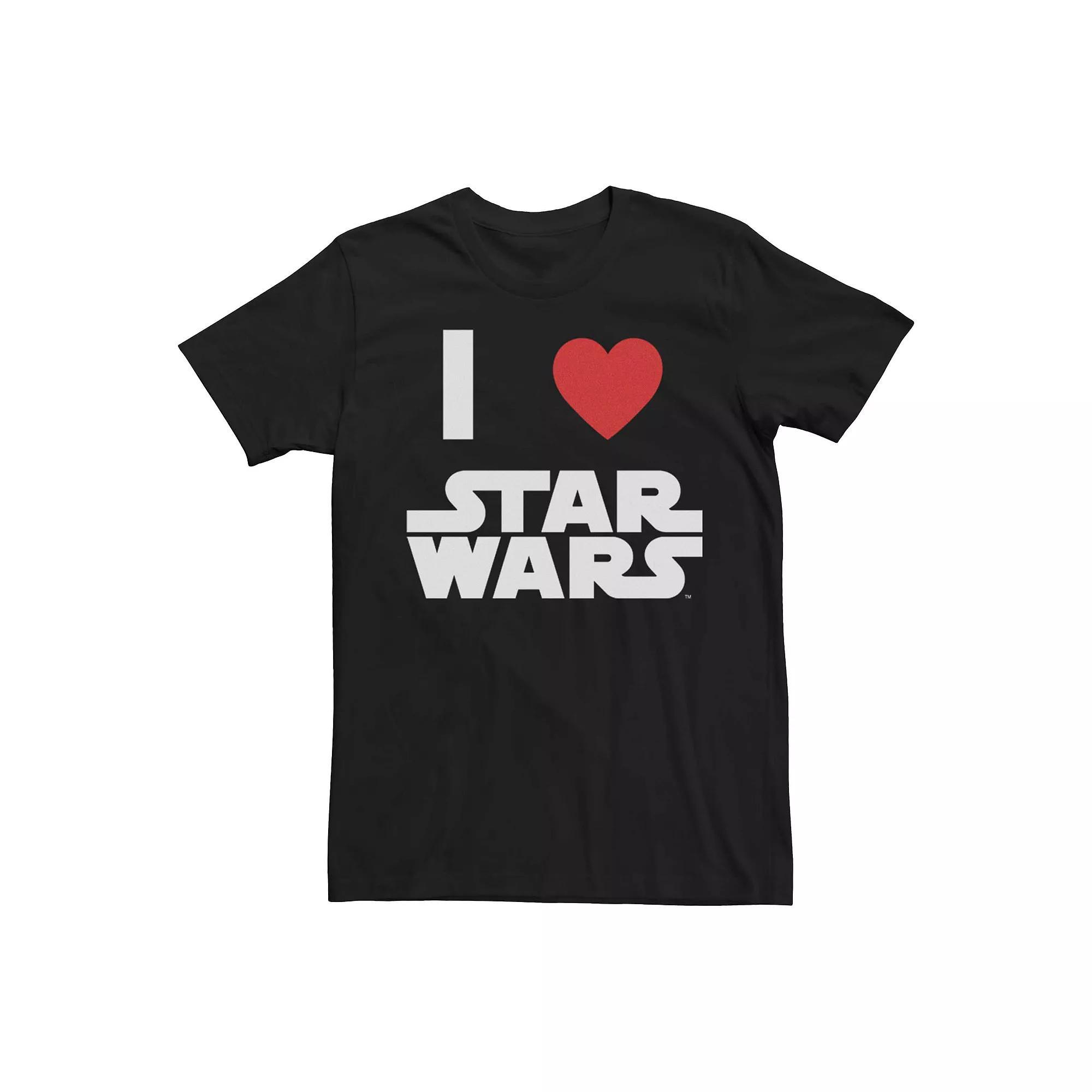 Men's I Love Star Wars Simple Graphic Tee, Size: Medium, Black Product Image
