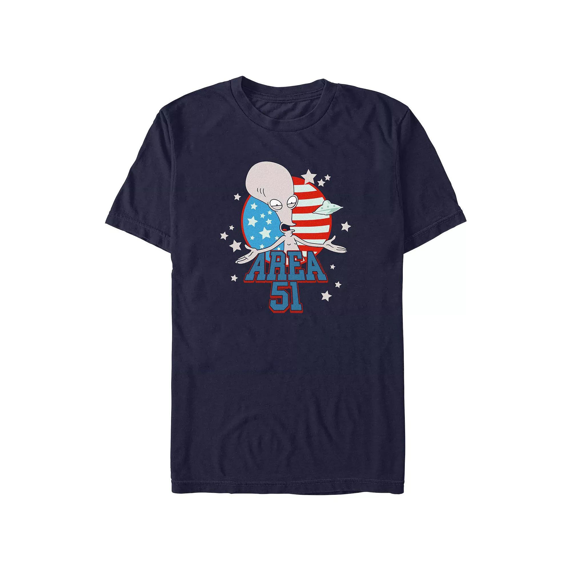 Men's American Dad Area 51 Graphic Tee, Size: Small, Blue Product Image