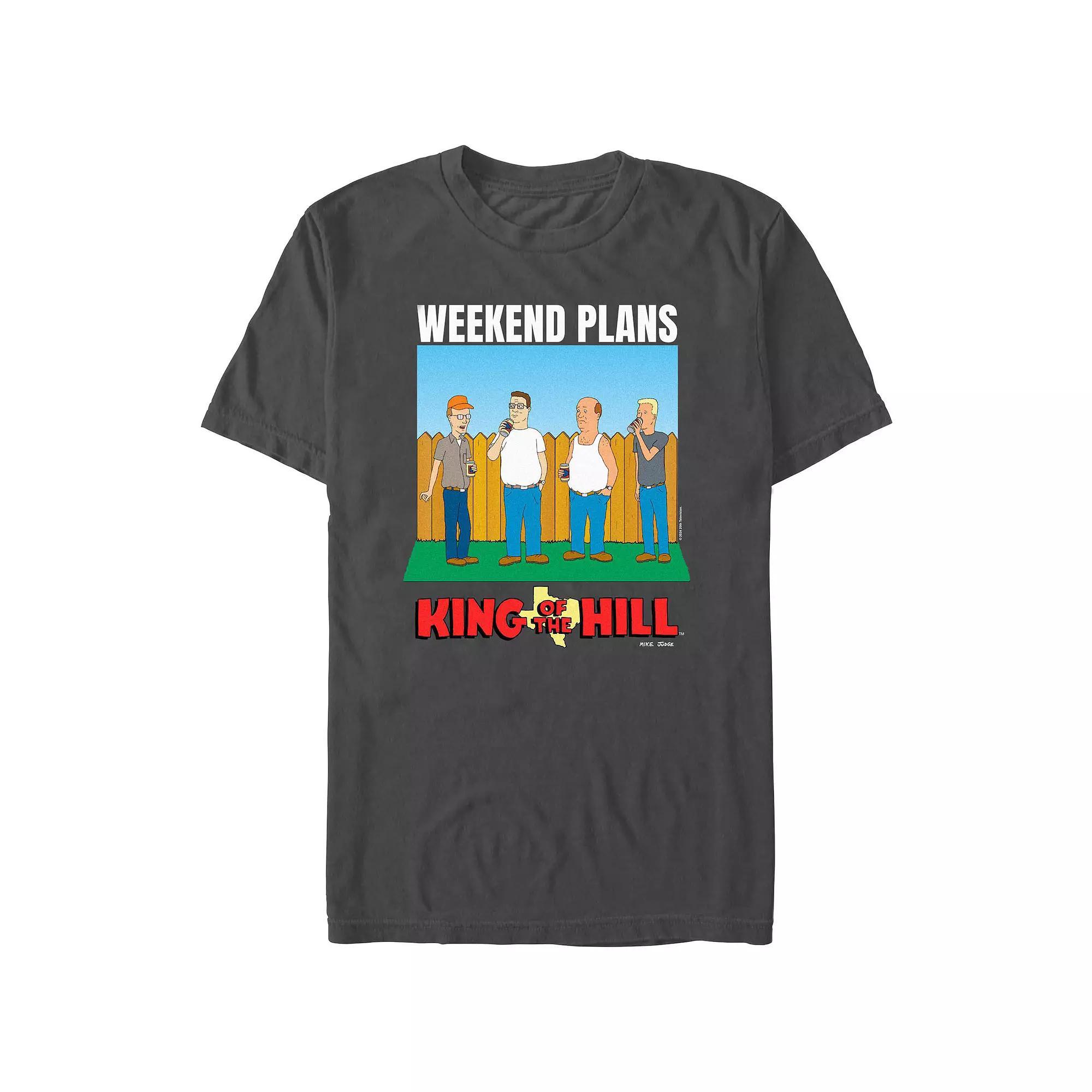 Men's King Of The Hill Weekend Plans Graphic Tee, Size: Small, Grey Product Image