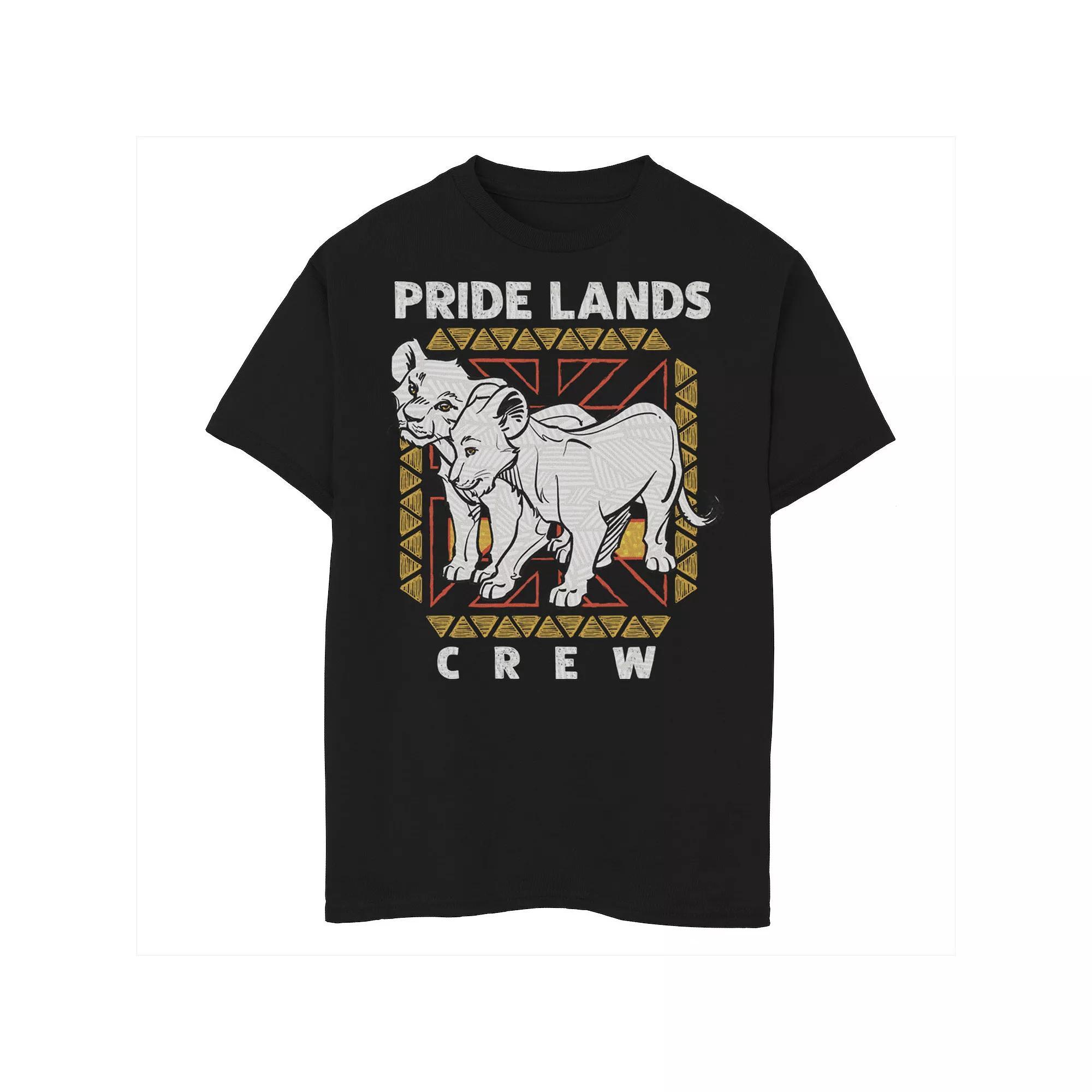 Disney's The Lion King Men's Simba & Nala Pride Lands Crew Graphic Tee, Size: XXL, Black Product Image