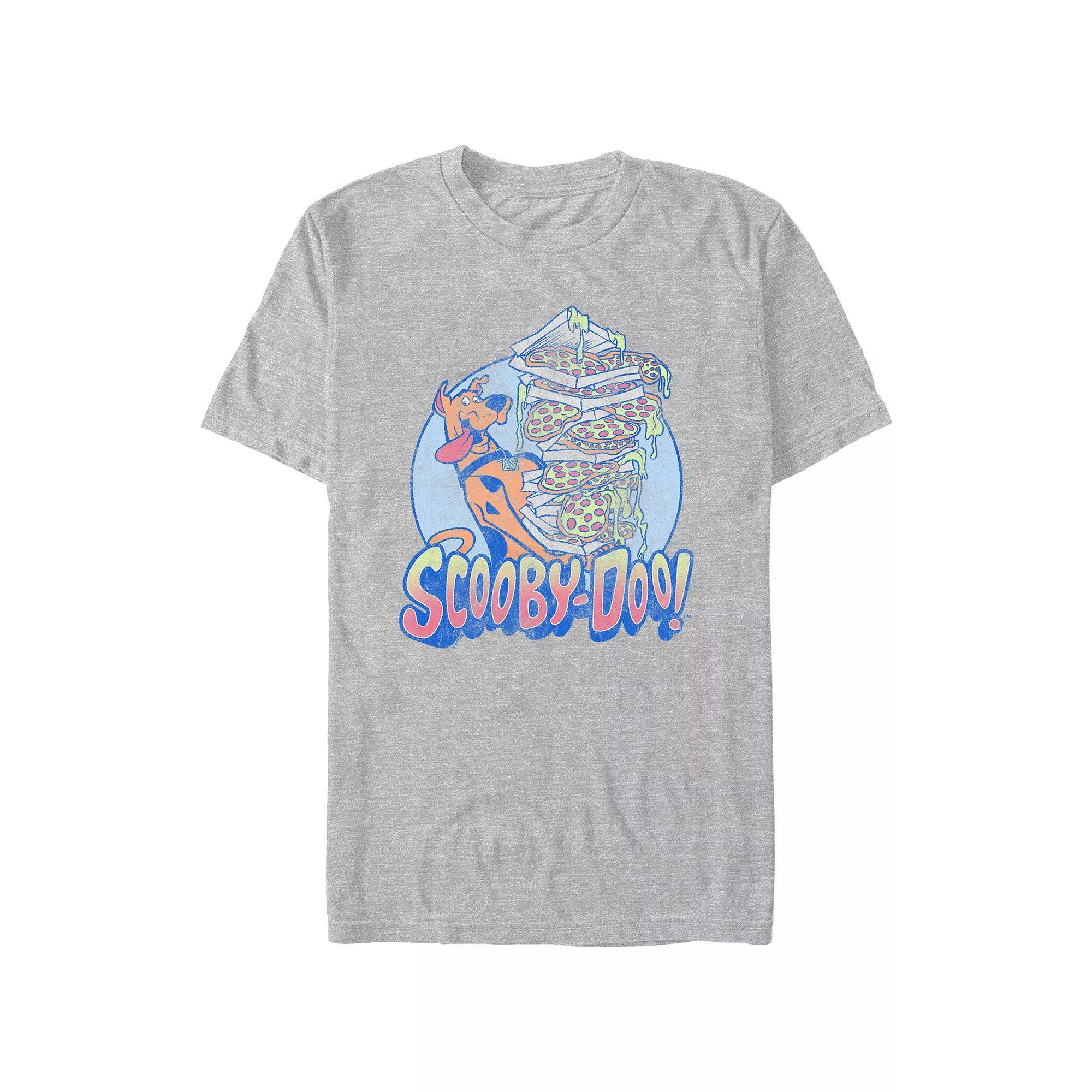 Juniors' Scooby-Doo Ready For Pizza Boyfriend Graphic Tee, Women's, Size: Small, Athletic Grey Product Image