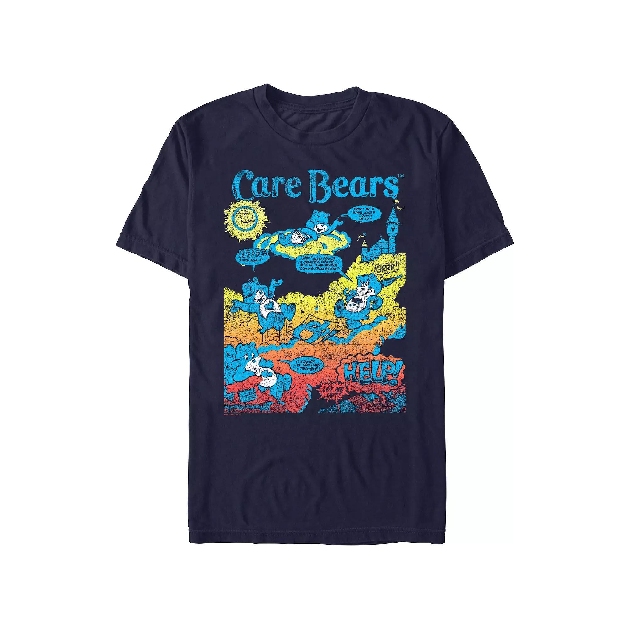 Men's Care Bears Comic Strip Graphic Tee, Size: XS, Blue Product Image