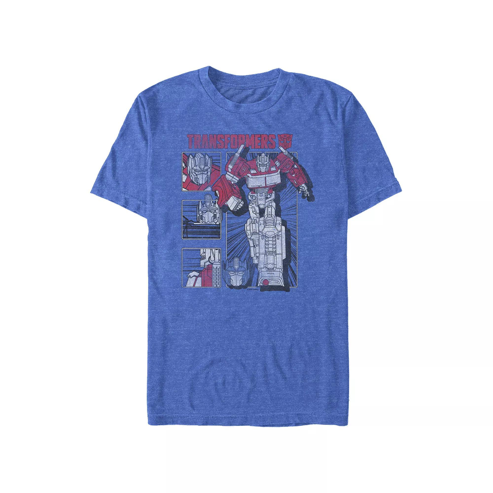 Big & Tall Transformers Optimus Prime Details Poster Graphic Tee, Men's, Size: 4XL, Royal Grey Product Image