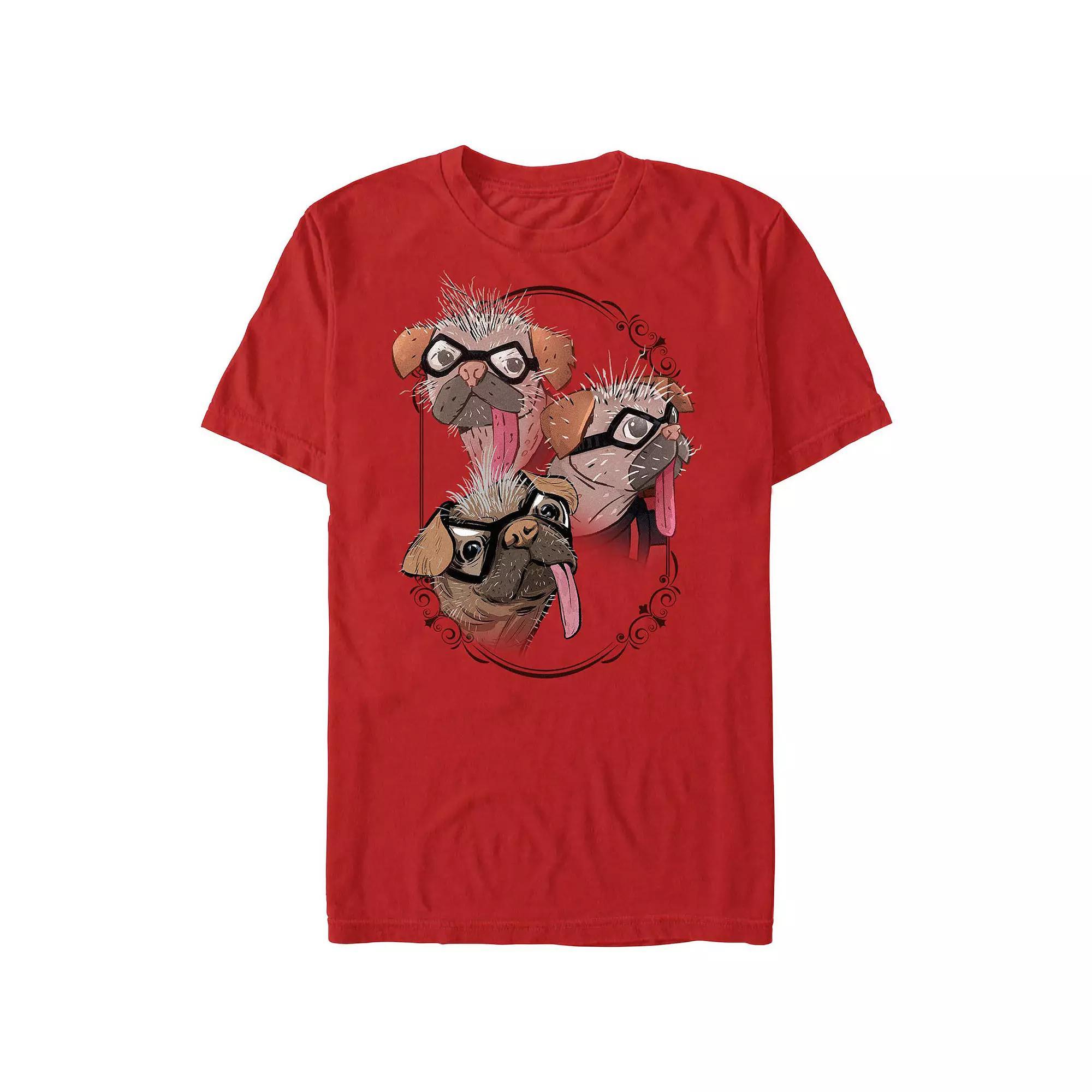 Men's Deadpool And Wolverine Dogpool Three Faces Graphic Tee, Size: Medium, Red Product Image