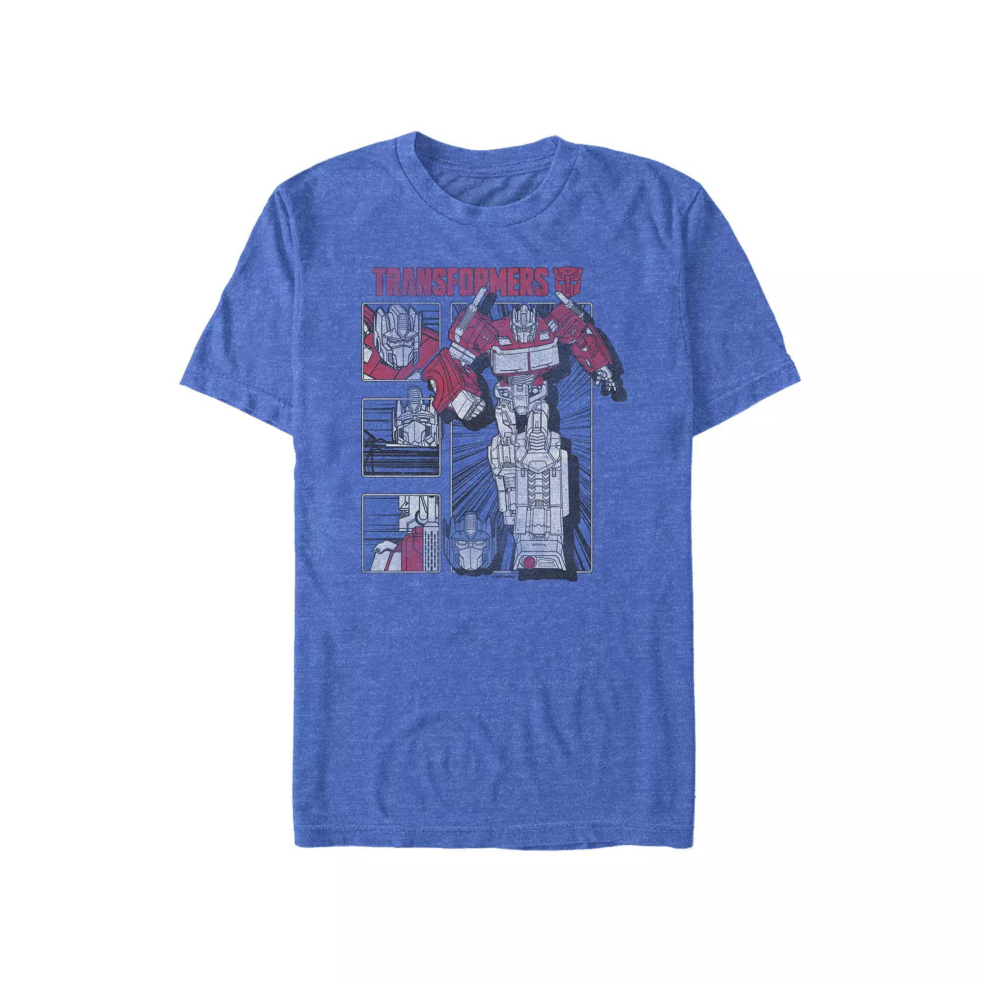 Big & Tall Transformers Optimus Prime Details Poster Graphic Tee, Men's, Size: 4XL, Royal Grey Product Image