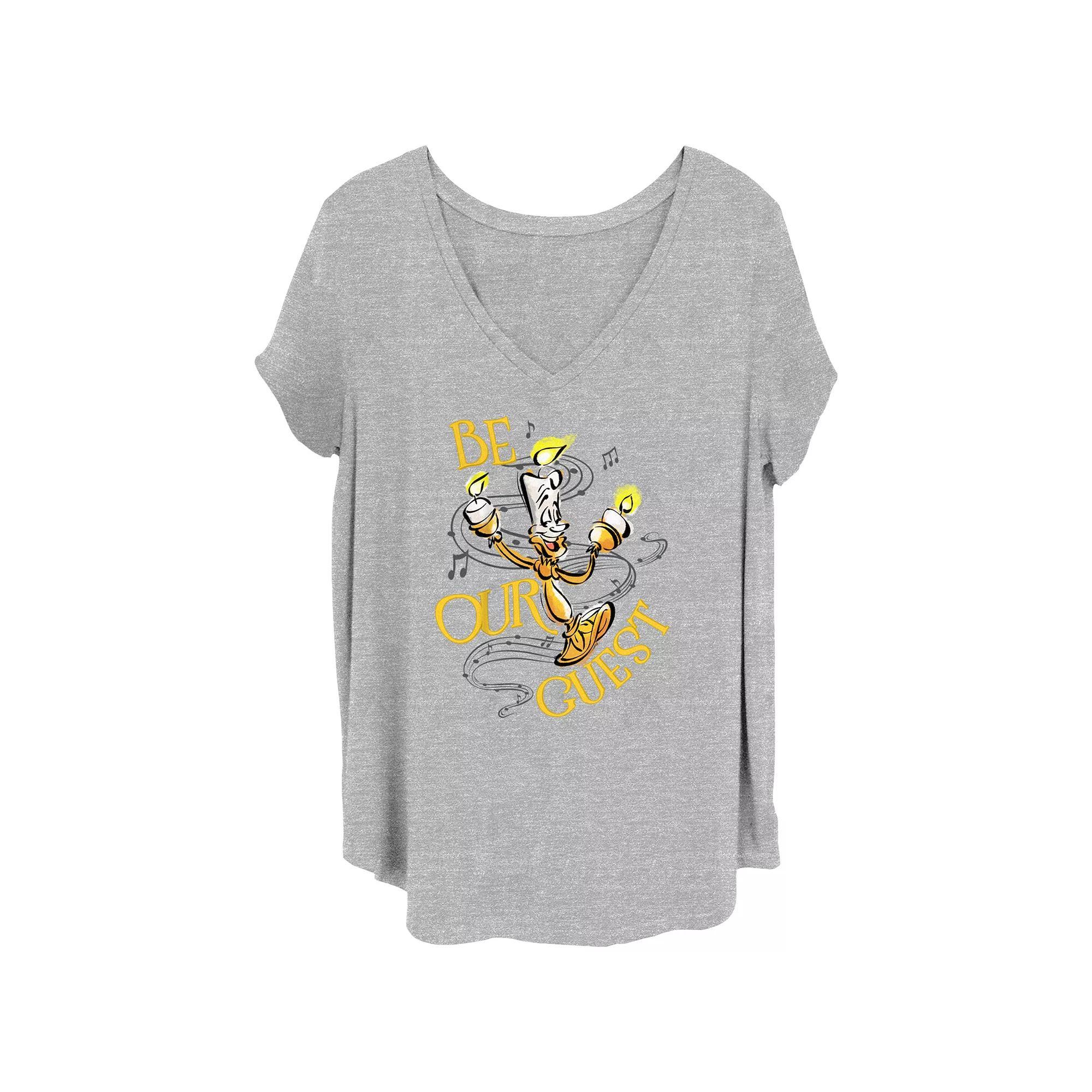 Disney's Minnie Pastel Juniors' Plus Graphic Tee, Women's, Size: 4XL, Grey Gray Product Image