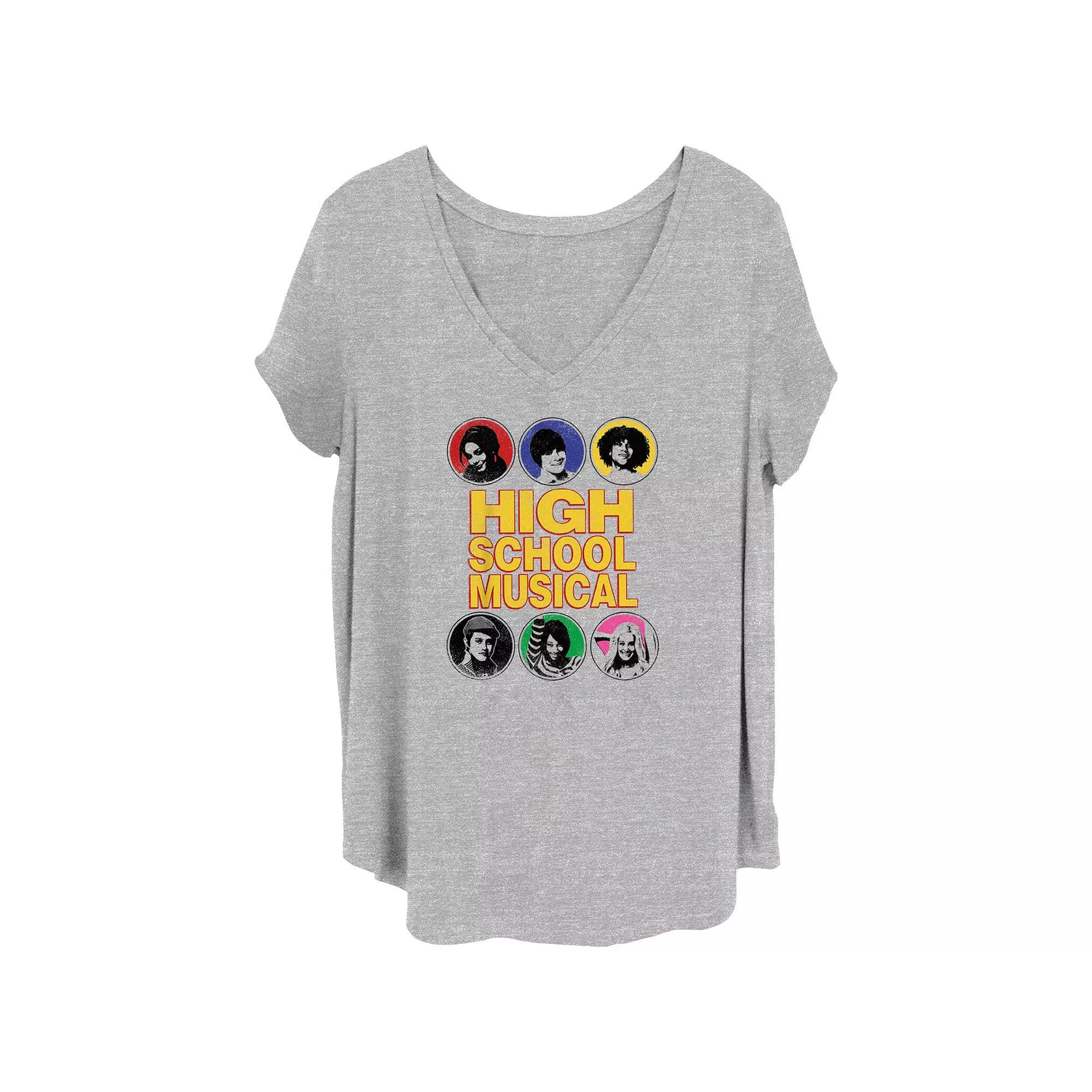 Disney's High School Musical Circles Juniors' Plus Graphic Tee, Women's, Size: 1XL, Grey Gray Product Image