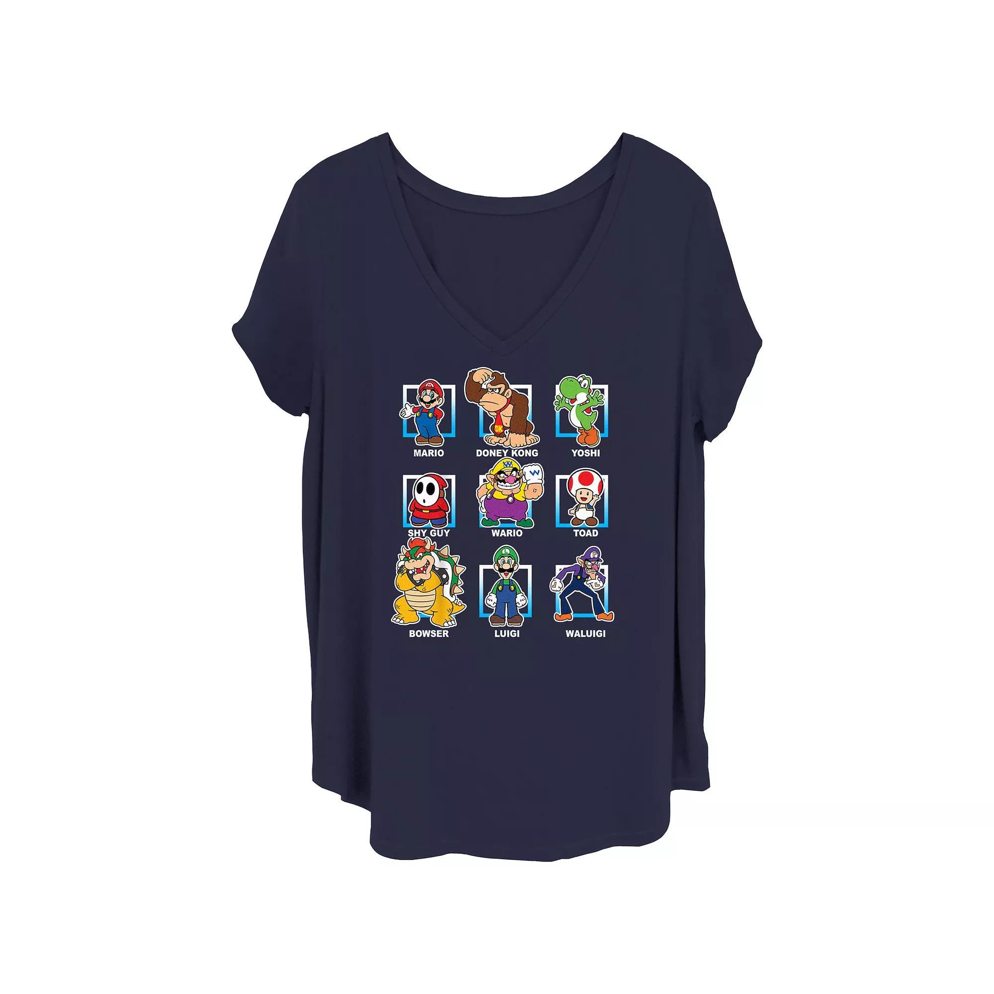Juniors' Plus Moon And Sun Flowers And Stars V-Neck Graphic Tee, Women's, Size: 2XL, Black Product Image