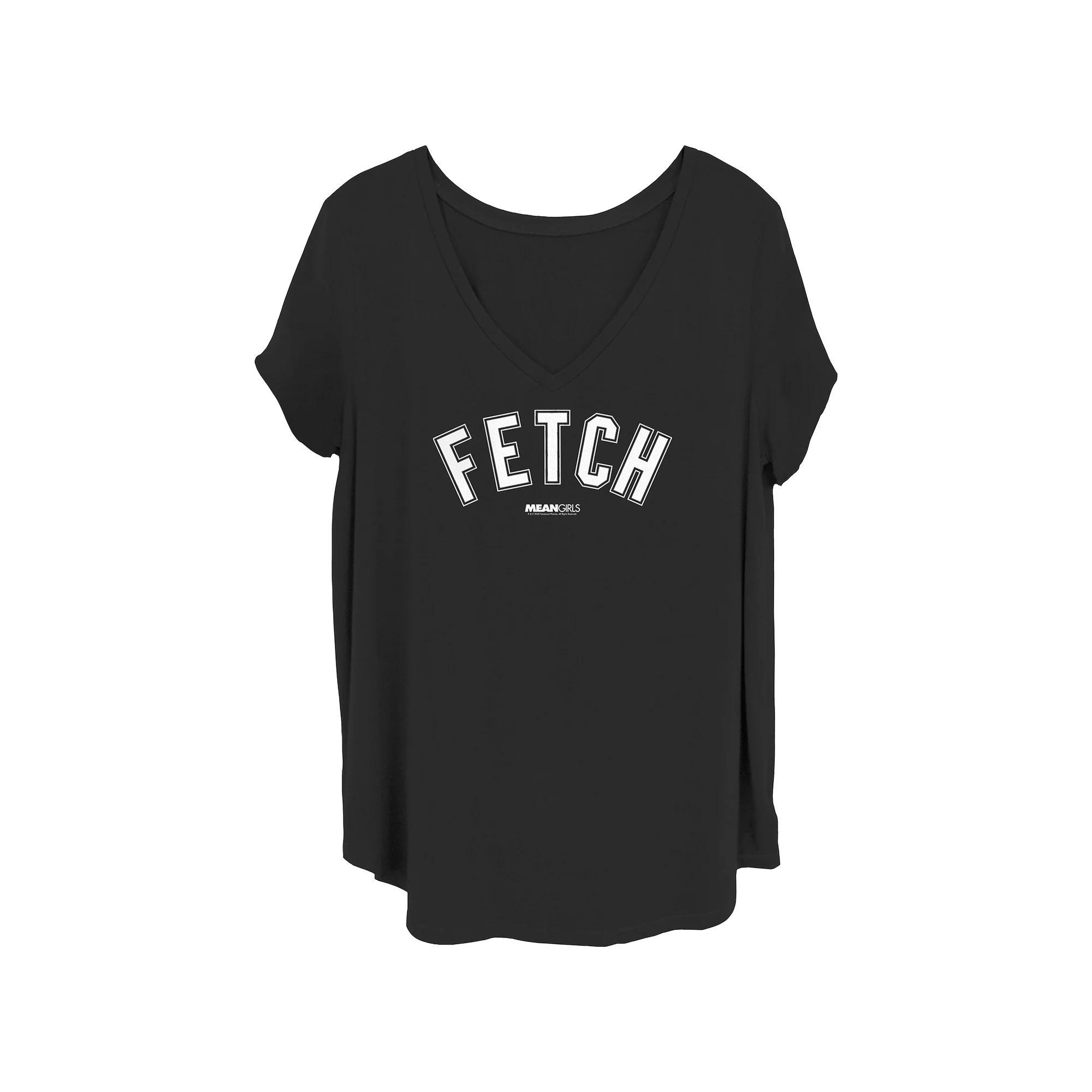 Juniors' Plus Size College Fetch Graphic Tee, Women's, Size: 2XL, Black Product Image