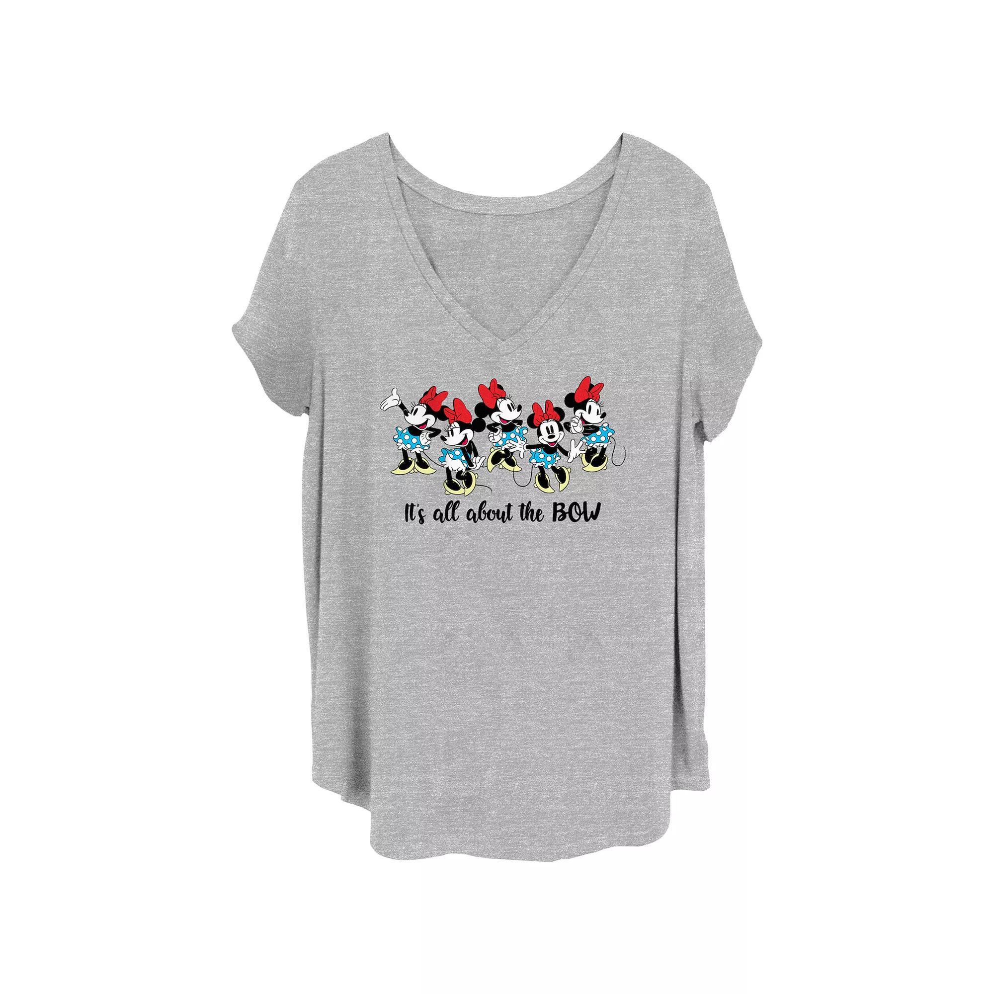 Disney's Minnie Up And Down Juniors' Plus Graphic Tee, Women's, Size: 2XL, Grey Gray Product Image