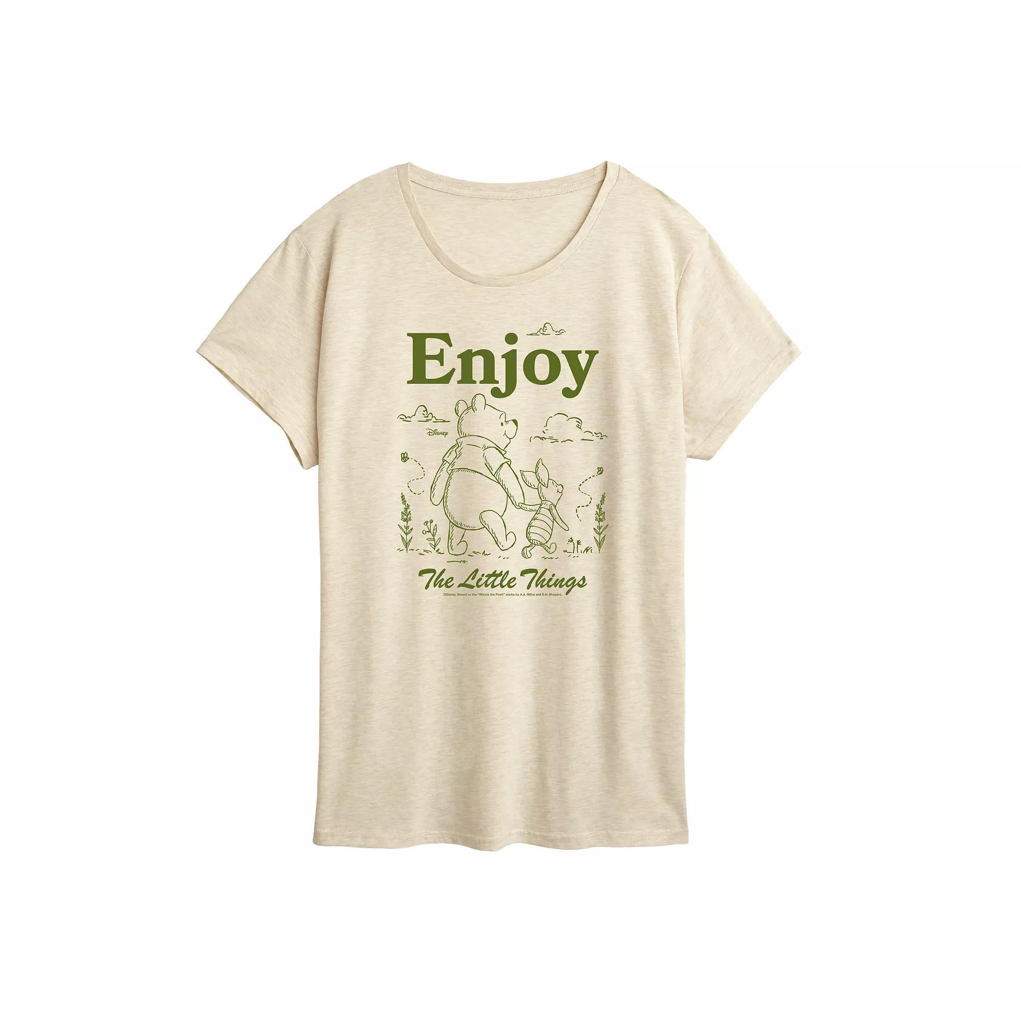 Disneys Winnie The Pooh Womens Little Things Graphic Graphic Tee Product Image
