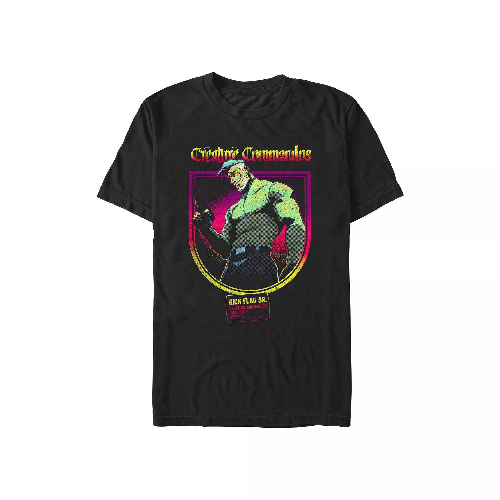 Big & Tall Creature Commandos This Old Flag Graphic Tee, Men's, Size: 3XL, Black Product Image