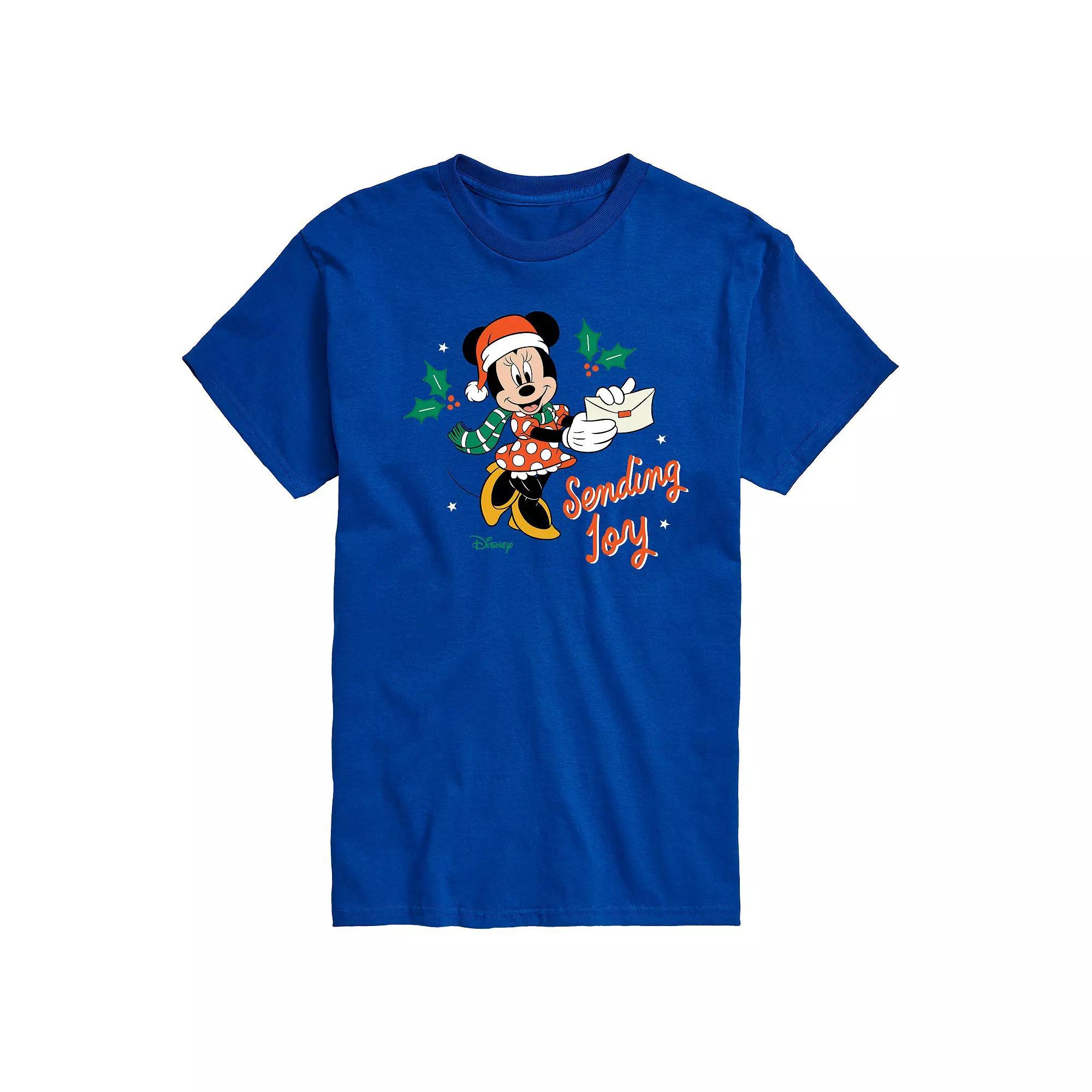 Disneys Minnie Mouse Big & Tall Sending Joy Graphic Tee, Mens Product Image