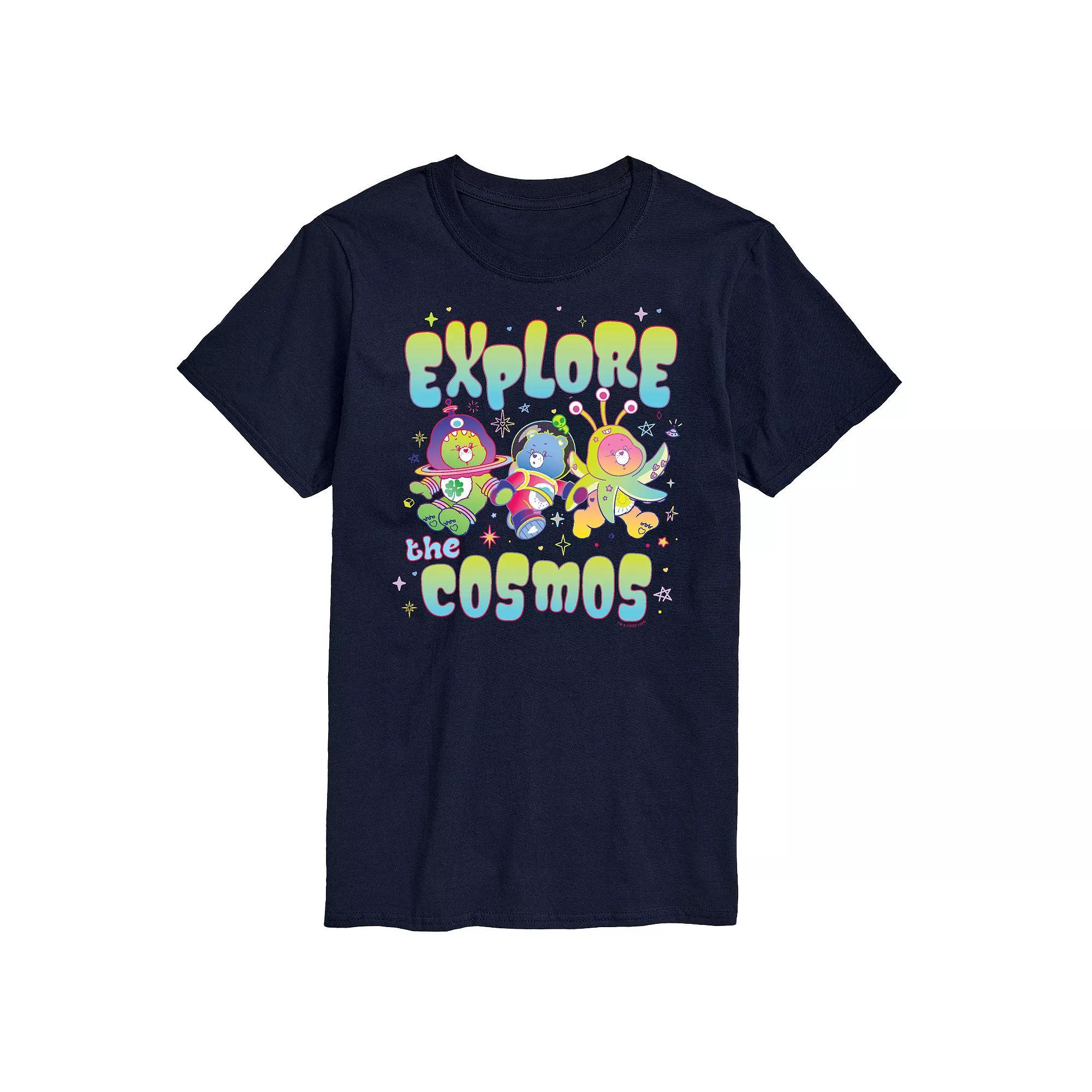 Mens Care Bears Explore The Cosmos Graphic Tee Blue Product Image