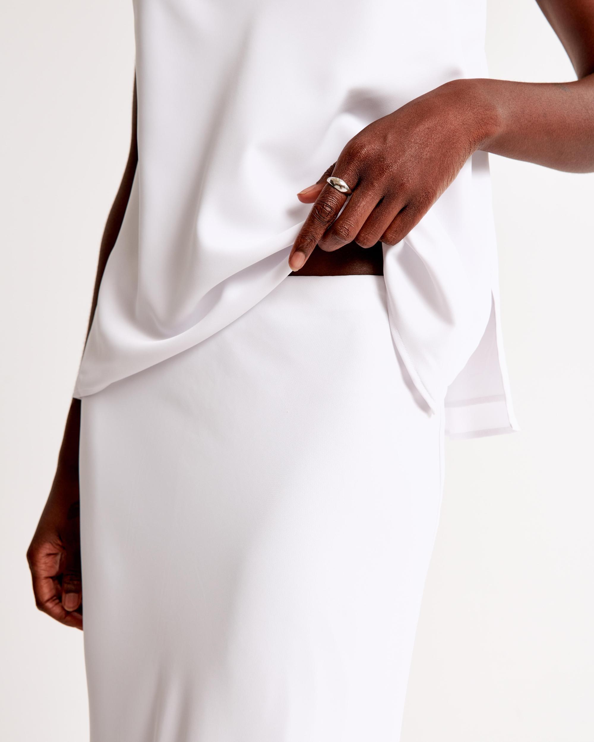Mid Rise Satin Maxi Skirt Product Image
