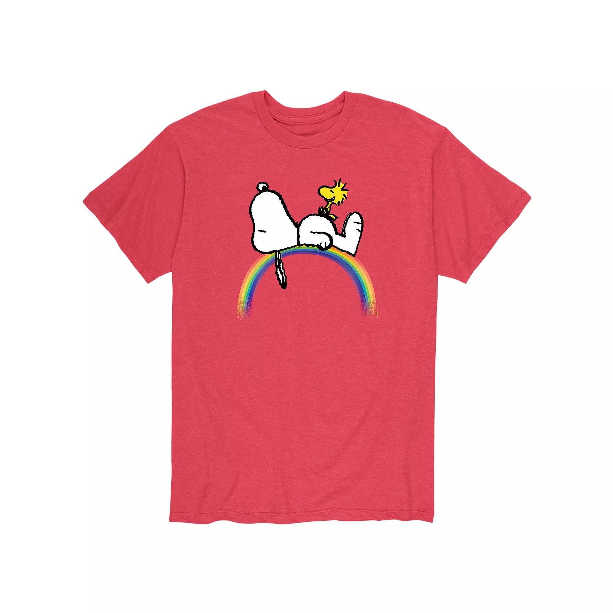 Mens Peanuts Snoopy Rainbow Tee Product Image