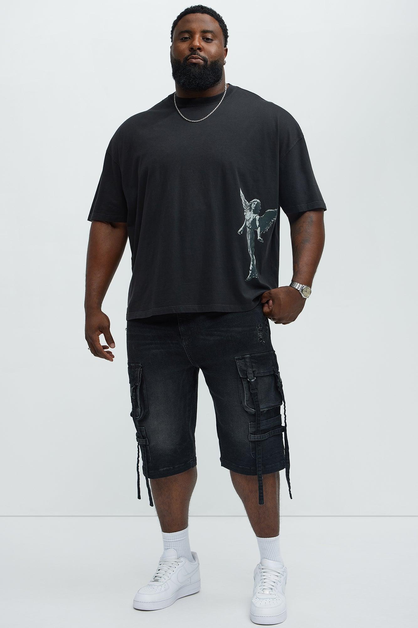 Spread Light Oversized Short Sleeve Tee - Black Wash Product Image