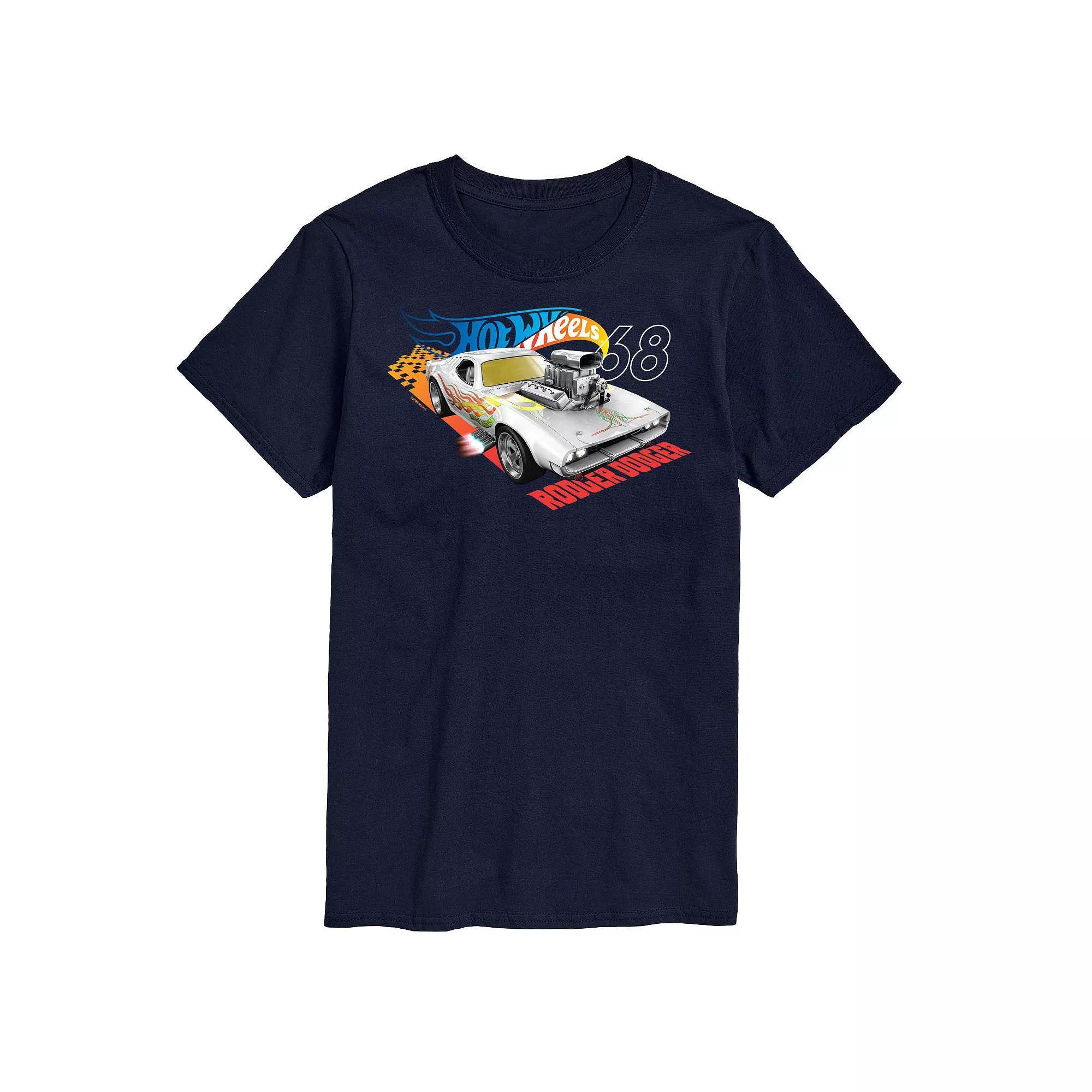 Big & Tall Hot Wheels Rodger Dodger Graphic Tee, Mens Blue Product Image