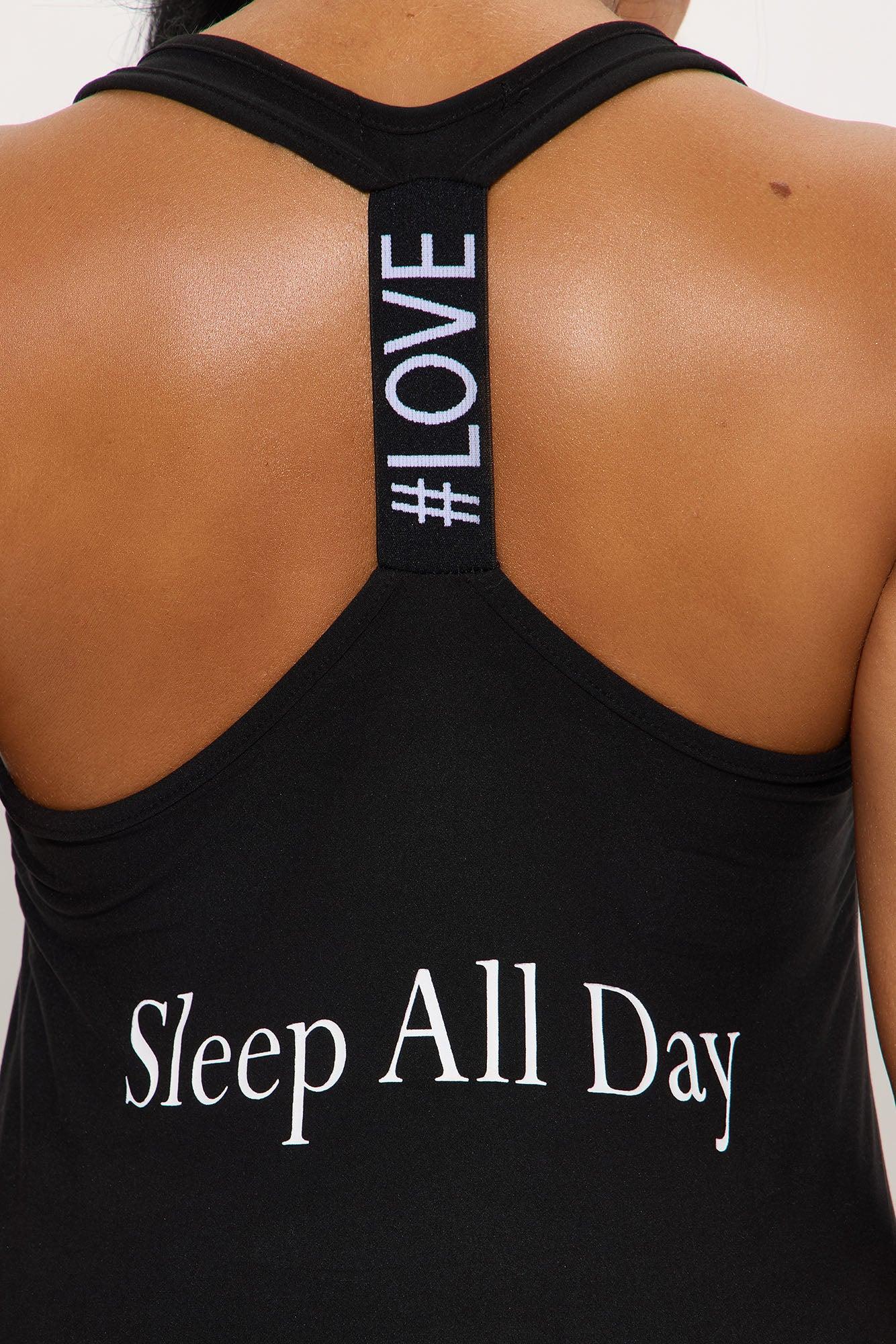 Stay Up All Night PJ Sleep Dress - Black Product Image