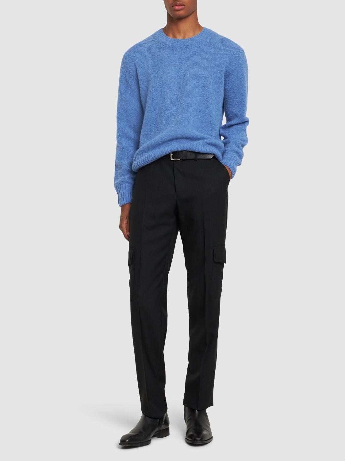 TOM FORD Alpaca-blend Sweater In Blue Product Image