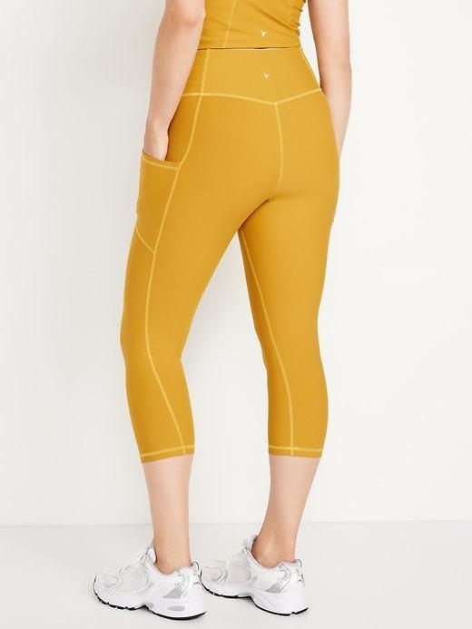 High-Waisted PowerSoft Crop Pocket Leggings Product Image