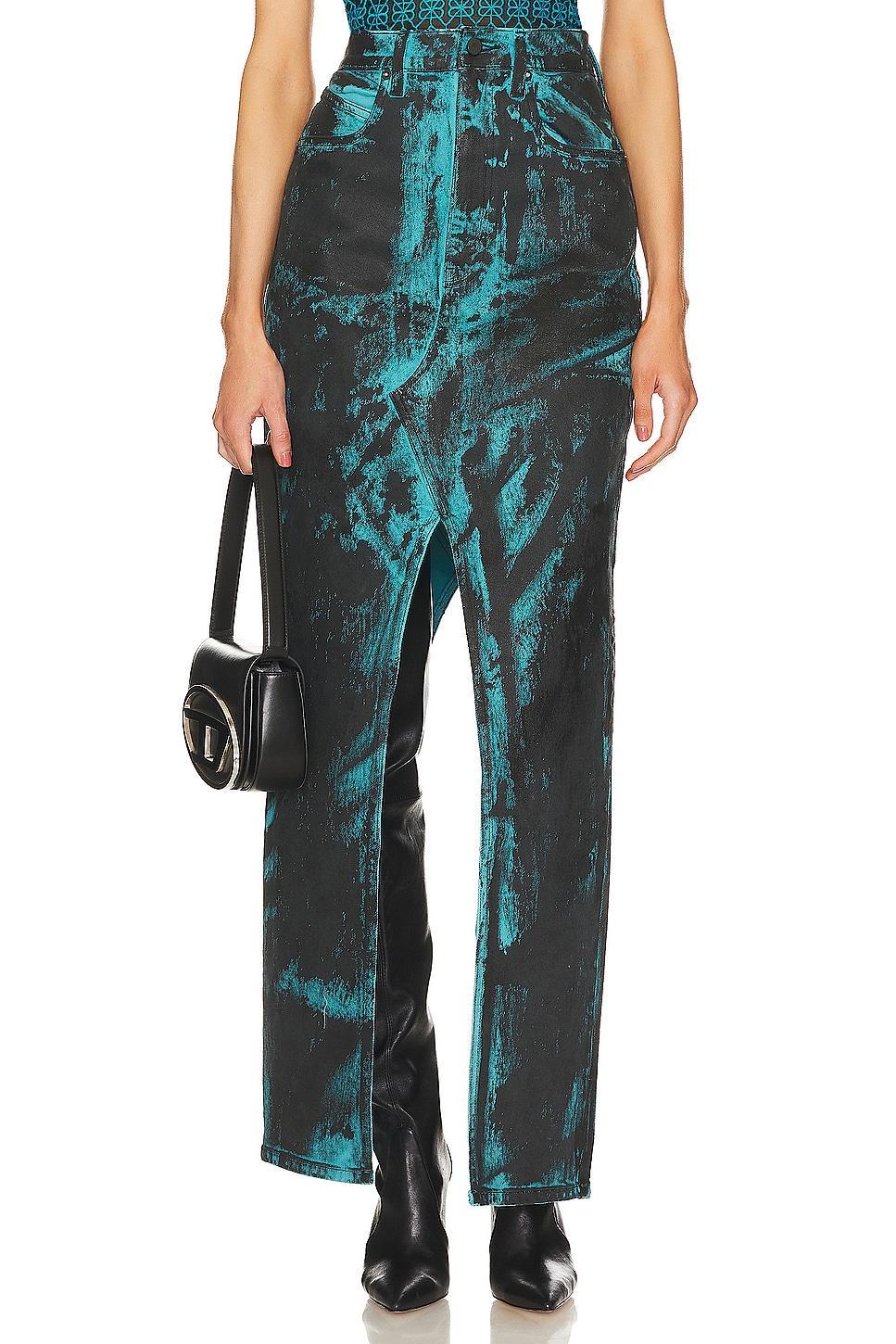 Slit Denim Maxi Skirt Product Image