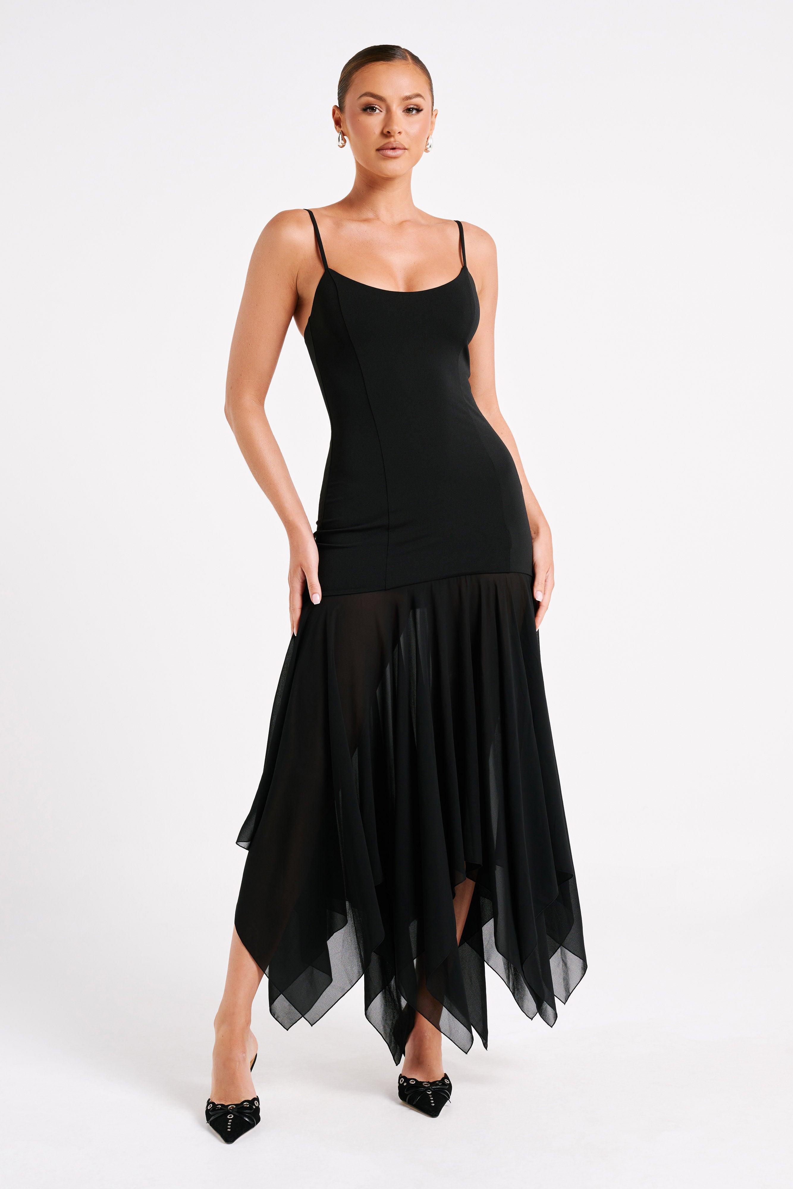 Minka Chiffon Maxi Dress - Black Product Image