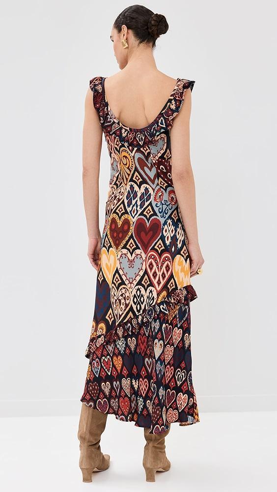 FARM Rio Hearts Ikat Black Maxi Dress | Shopbop Product Image