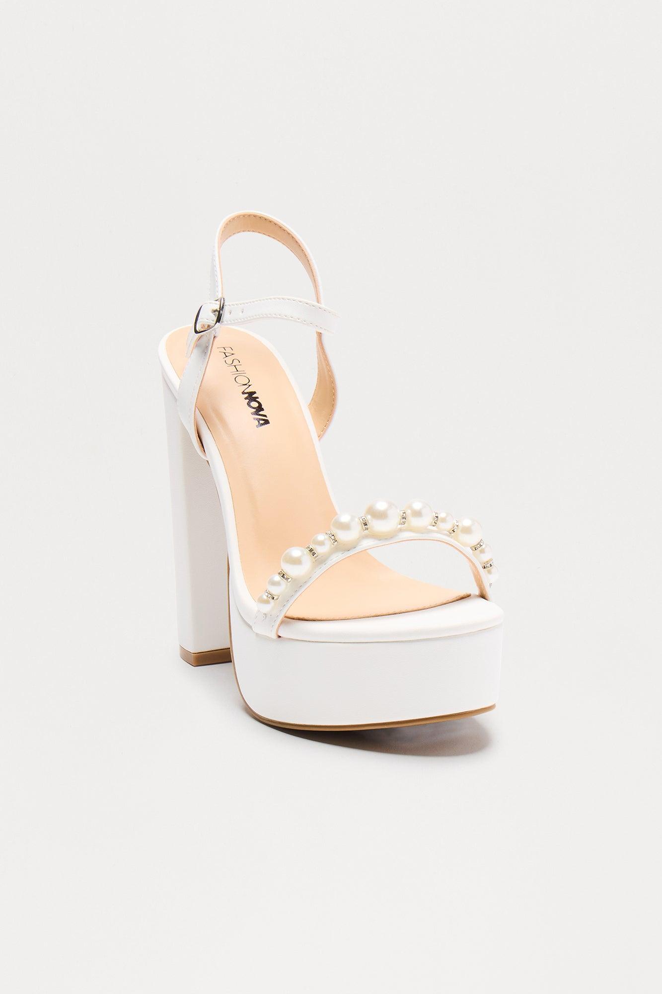 Mariette Pearl Heels - White Product Image