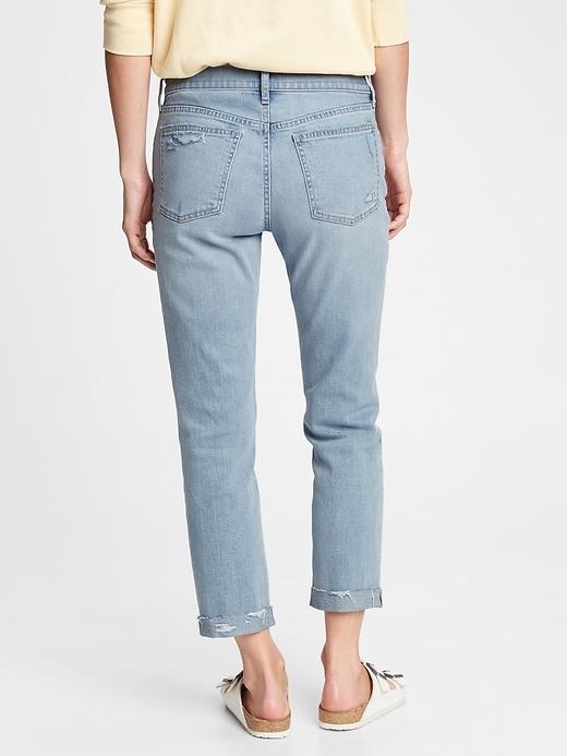 Mid Rise Girlfriend Jeans with Washwell Product Image