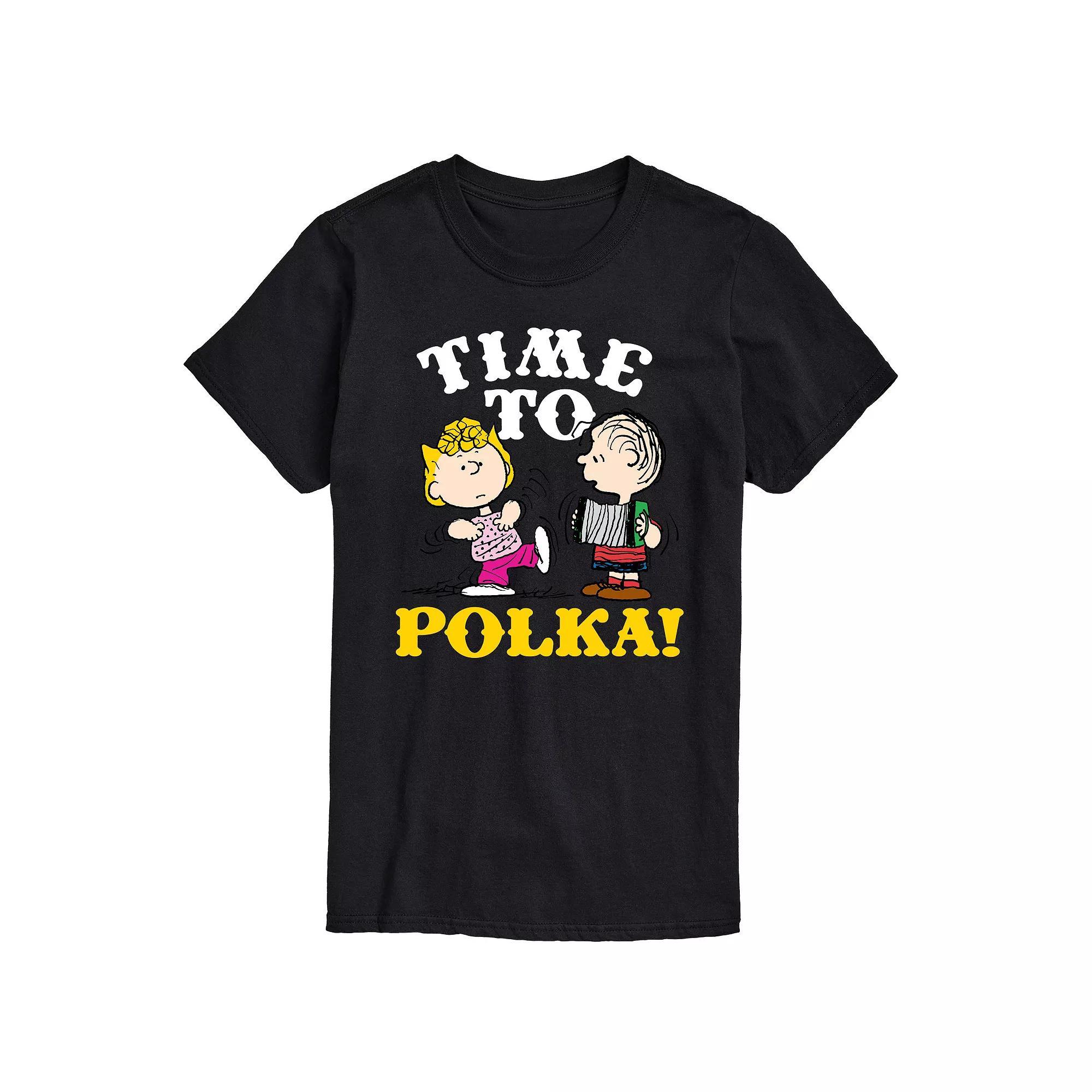 Big & Tall Peanuts Time To Polka Graphic Tee, Mens Blue Product Image