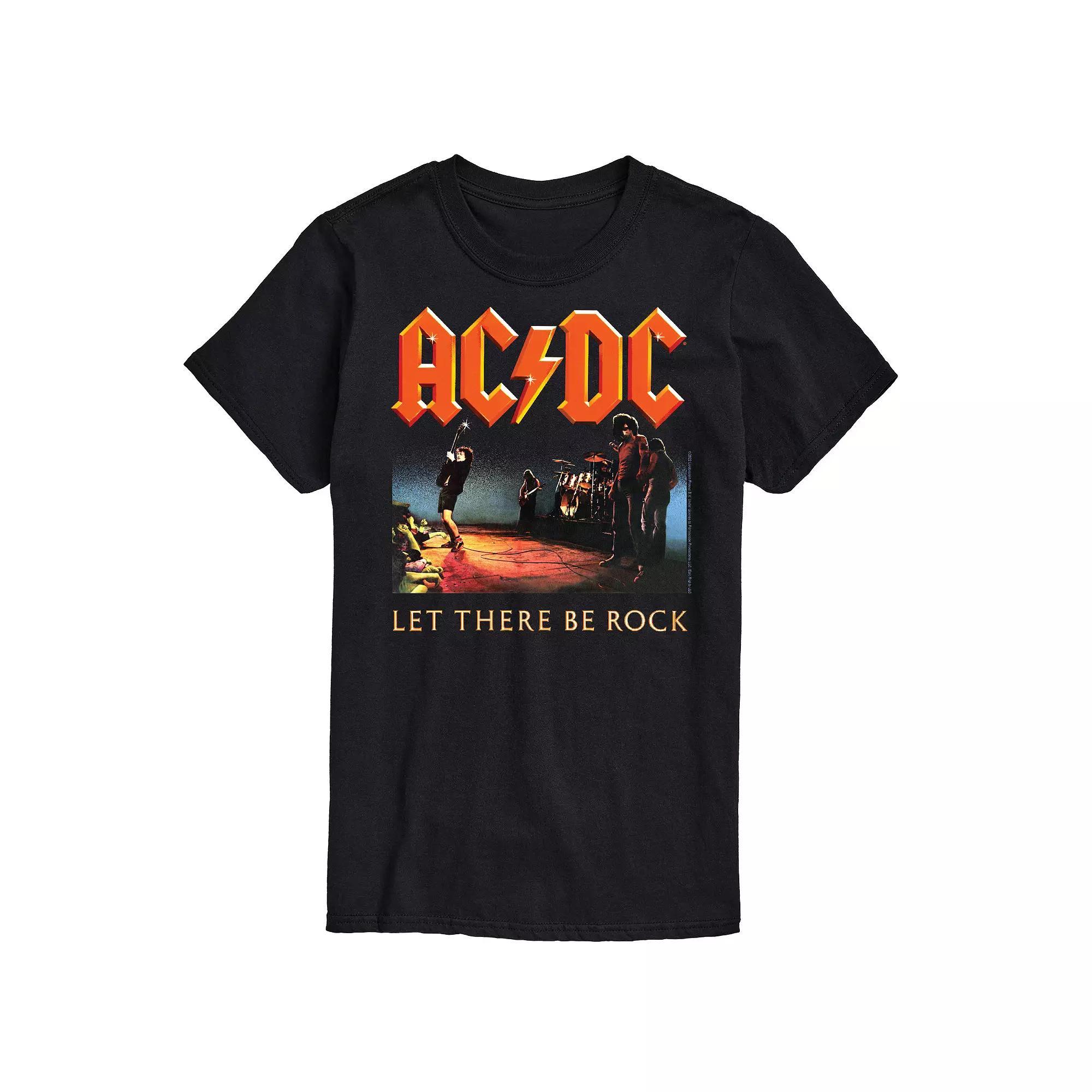 Big & Tall ACDC Let There Be Rock Tee, Men's, Size: Large Tall, Black Product Image