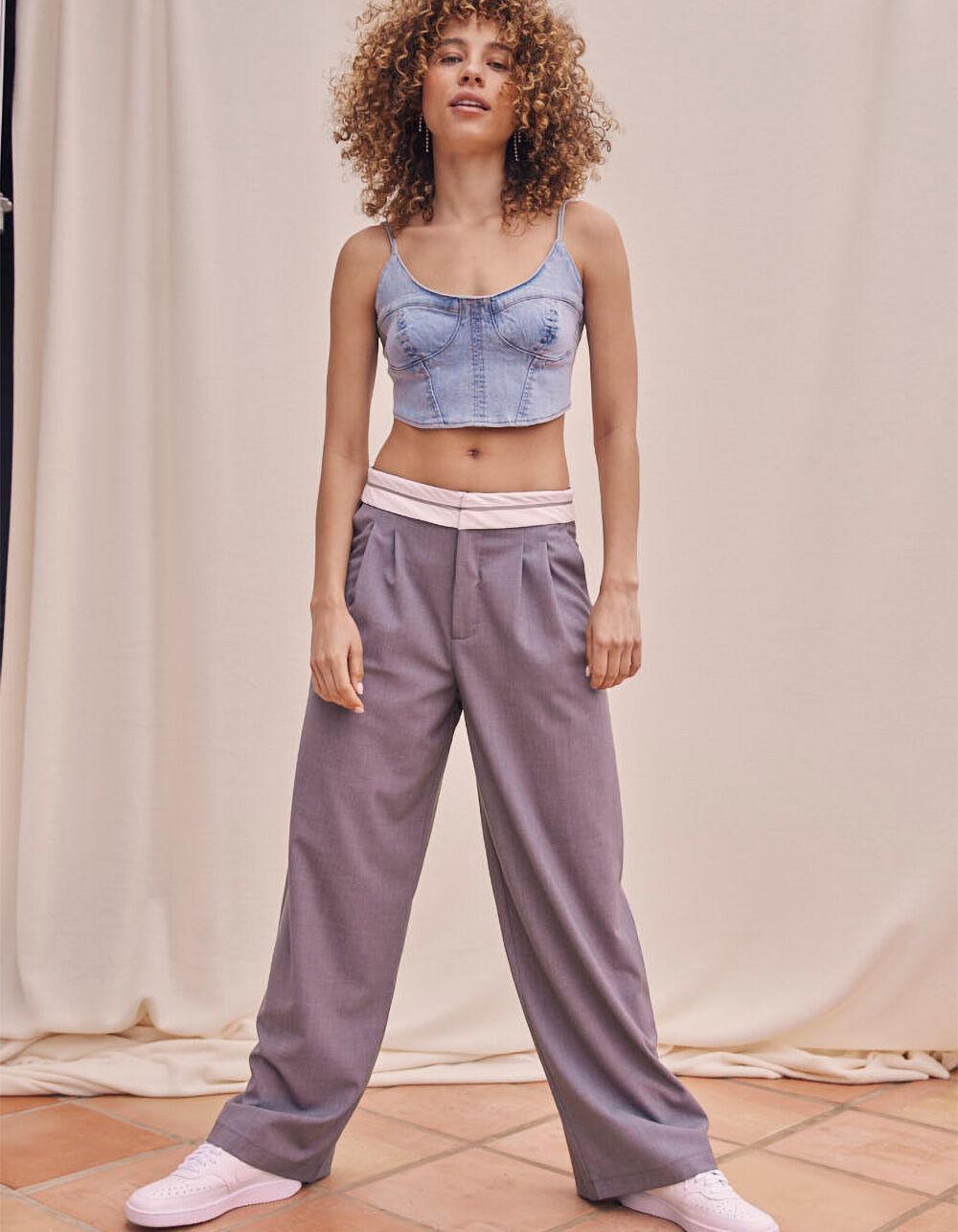 WEST OF MELROSE Womens Denim Corset - DENIM Product Image