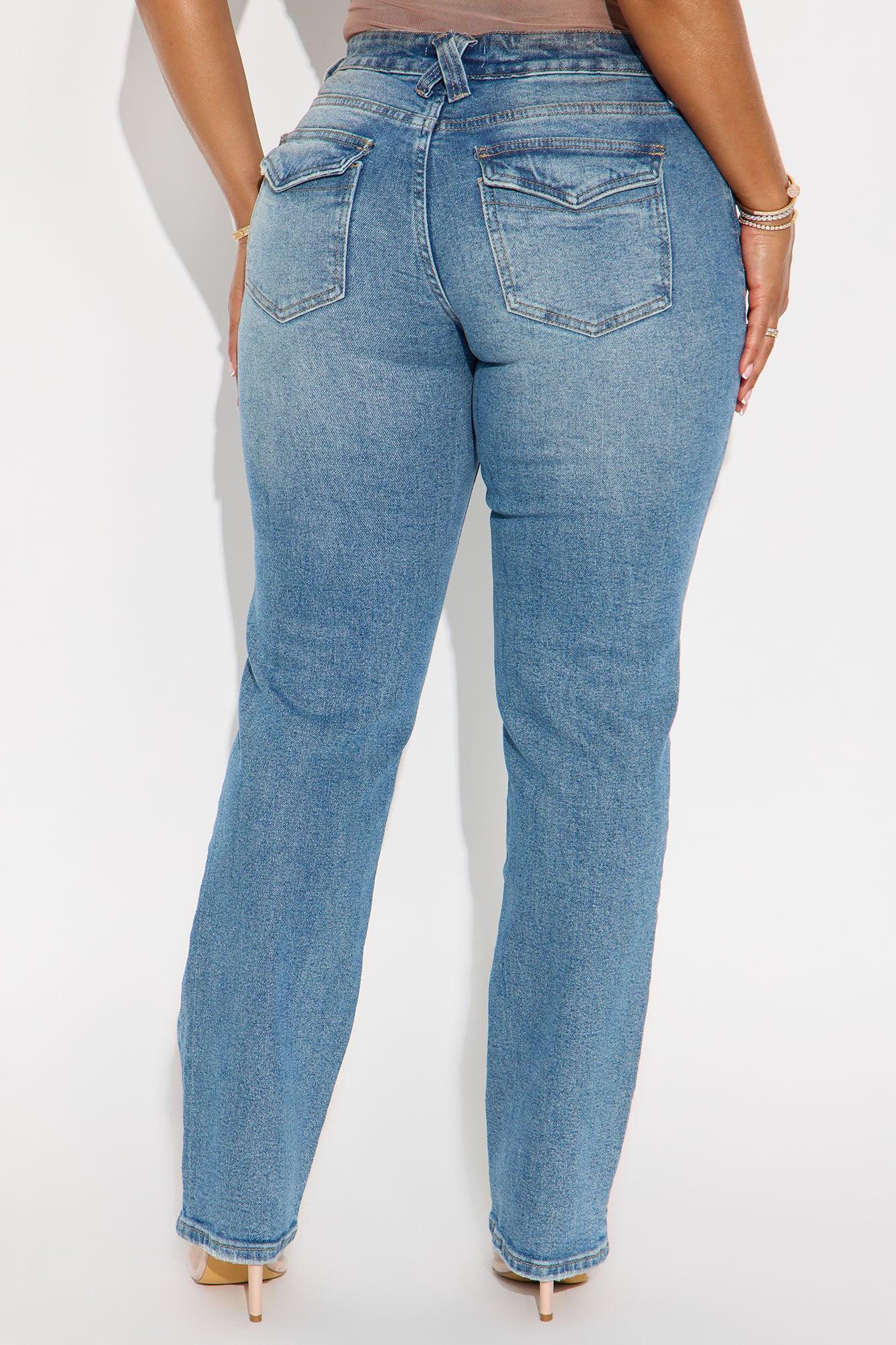 Petite Sicily Straight Leg Jeans - Medium Wash Product Image