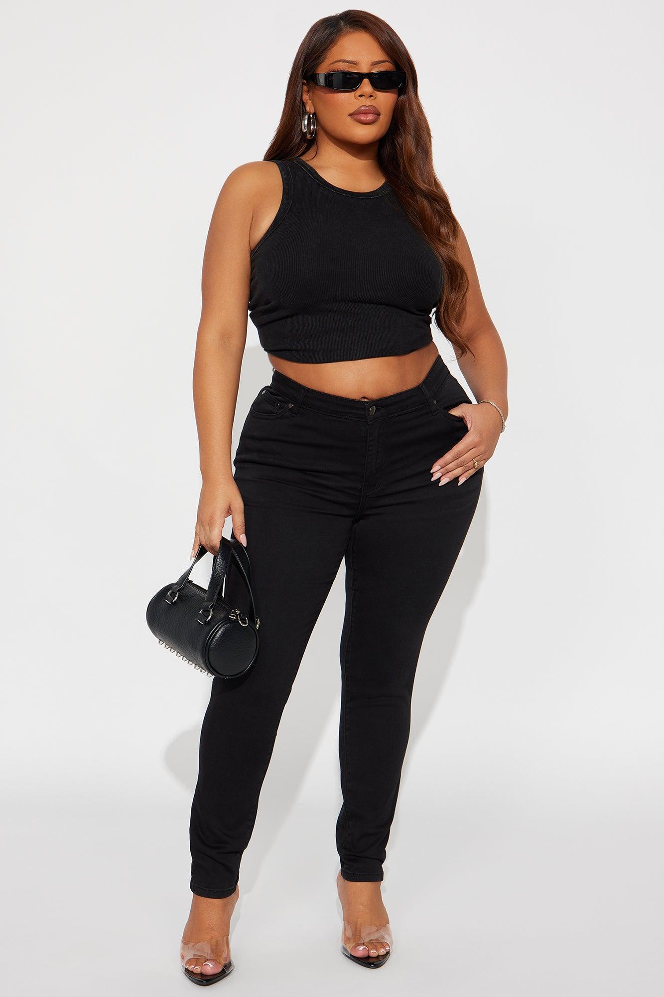 Classic Premium Mid Rise Skinny Jeans - Black Product Image