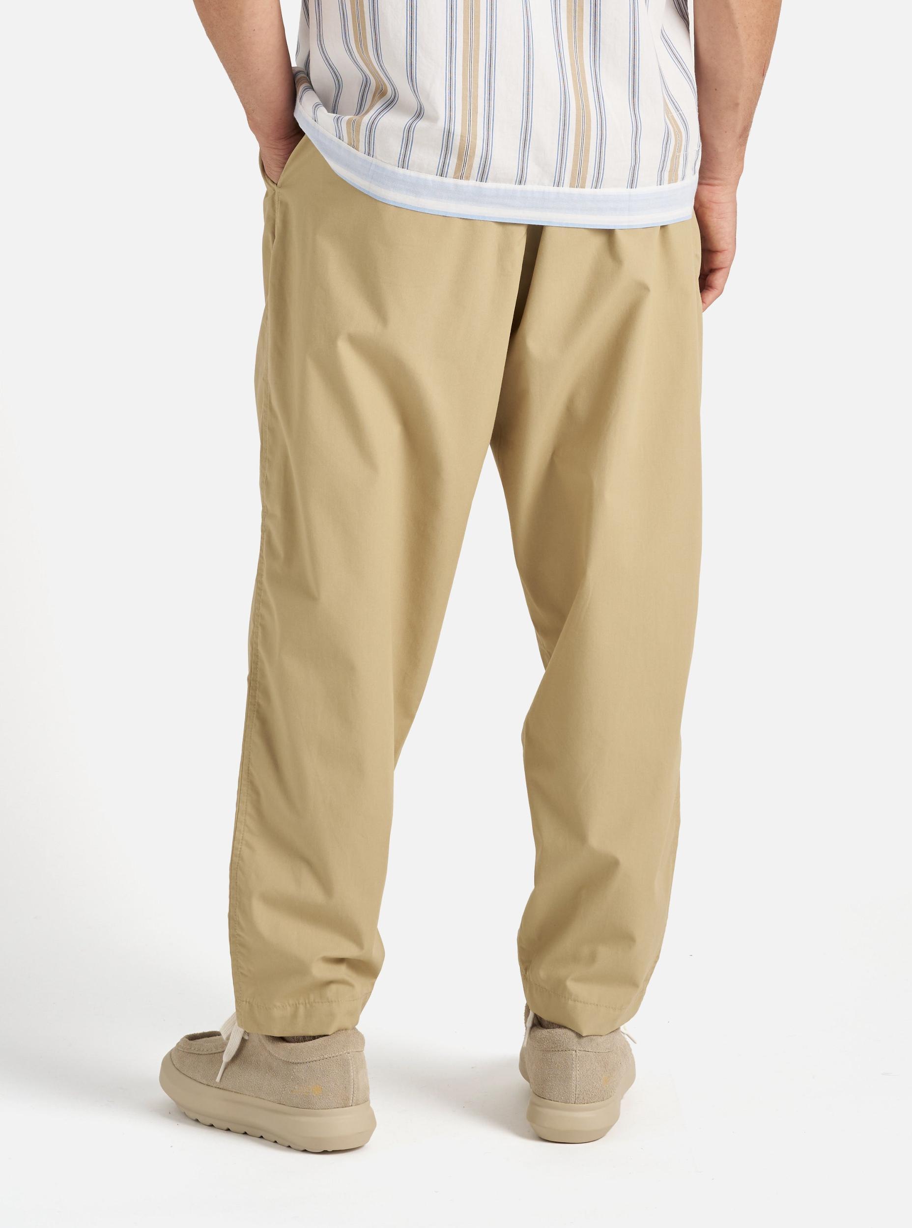 Sand Recycled Polytech Pleated Track Pant Product Image
